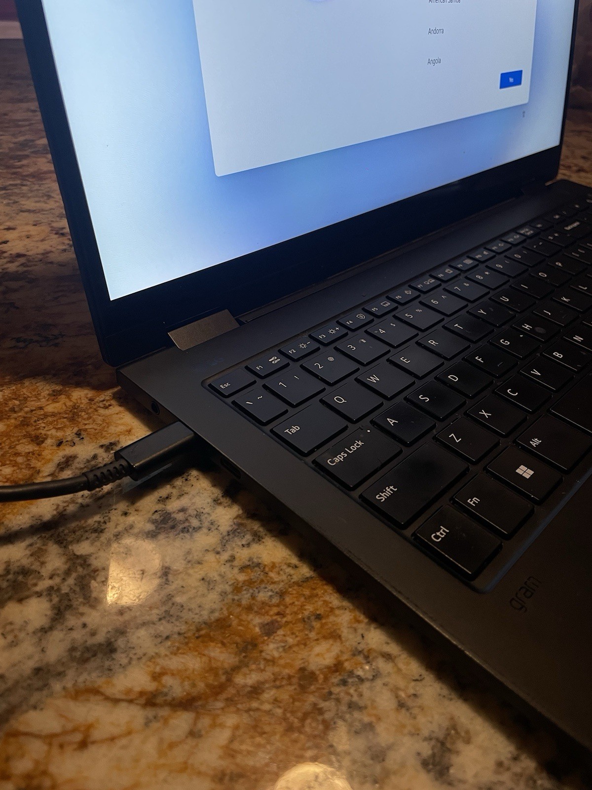 LG Gram, 13th Gen Intel(R), 32GB memory, 16 inch, 1 TB storage, model #: 16T90R