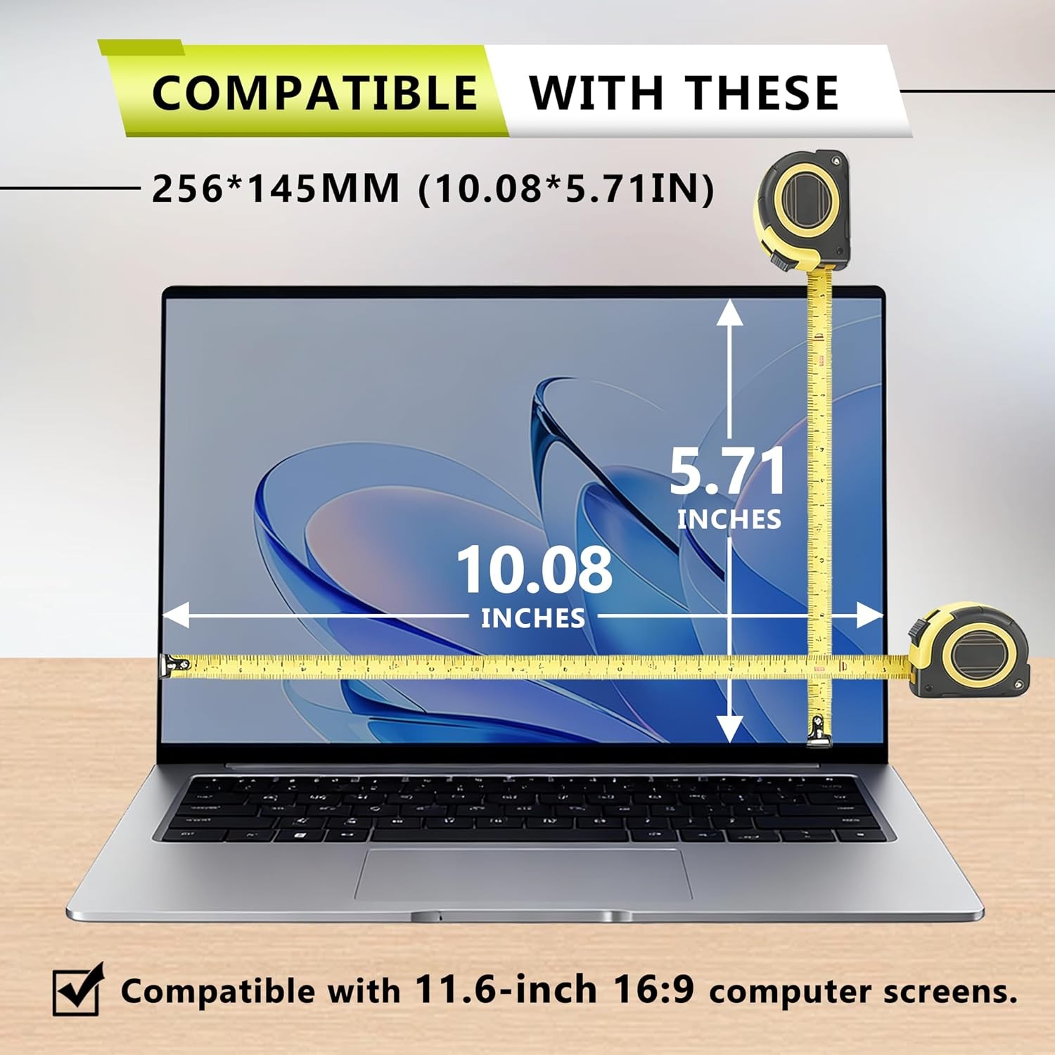 11.6 Inch Laptop Privacy Screen Protector for 16:9 Aspect Laptop with Camera Cov