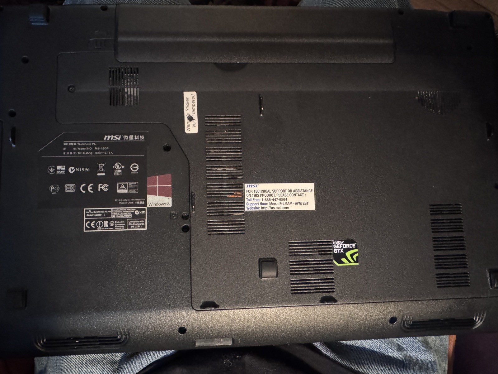 MSI GE60 MS-16GF Gaming Laptop
