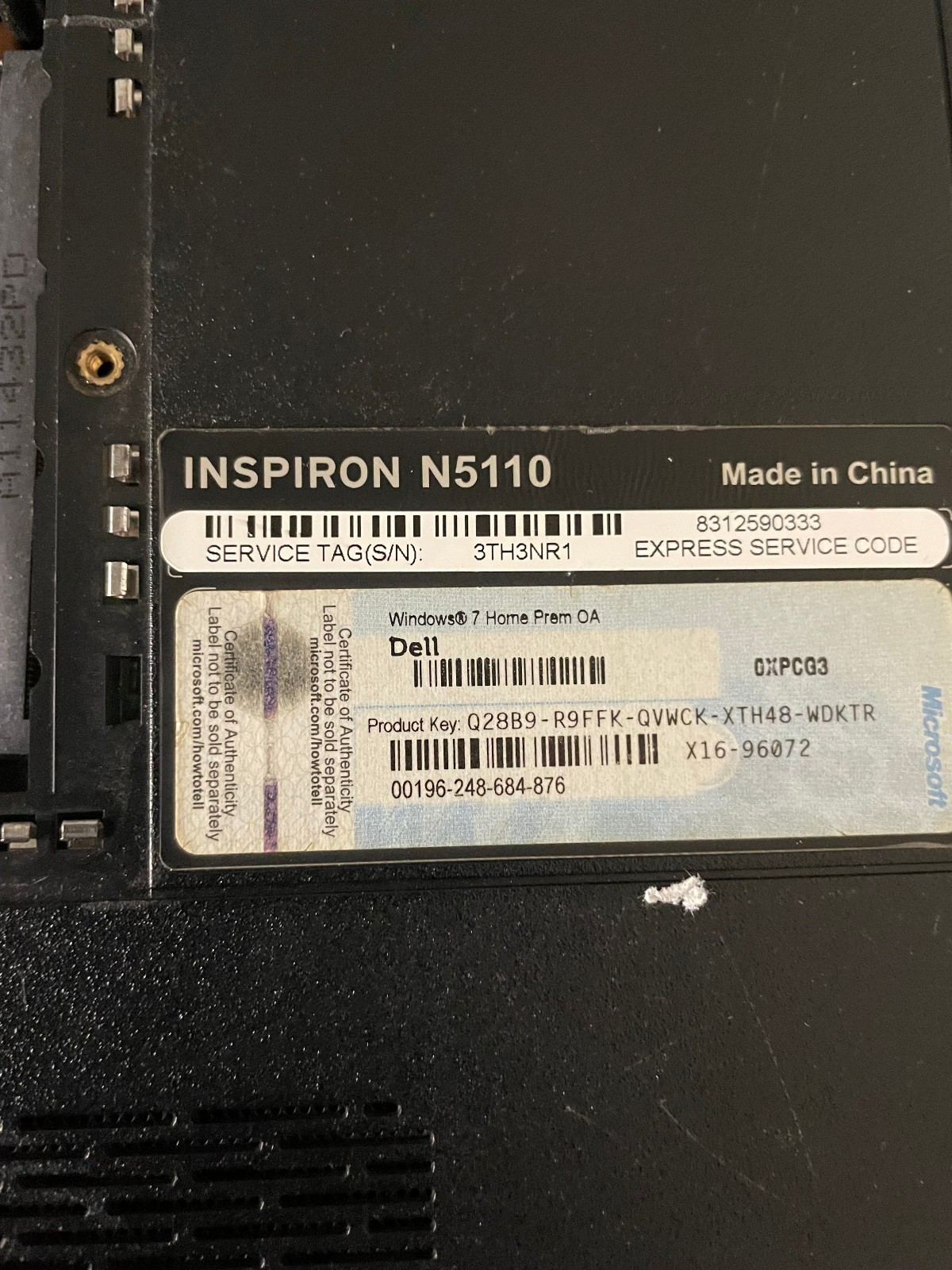 Lot of 3 Dell laptops: Vostro 1520, Inspiron M5030, N5110 Fix/repair wholesale