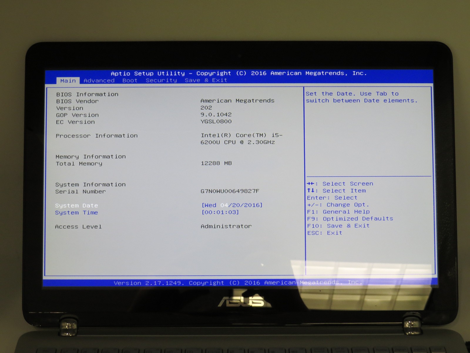 ASUS Q504U i5-6200U @ 2.3GHz 12GB DDR4 128GB SSD 15.6″ display No OS/AC