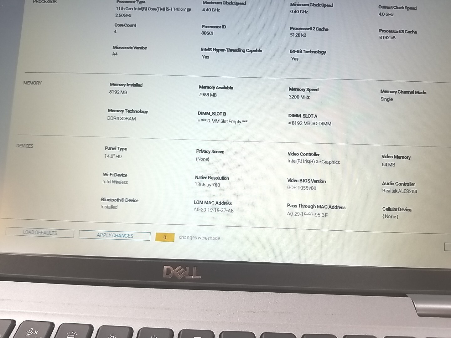 Dell Latitude 5420 W/ i5-1145G7 4.40GHZ, 8GB. NO HDD, OS, OR CORDS. *READ⬇️*