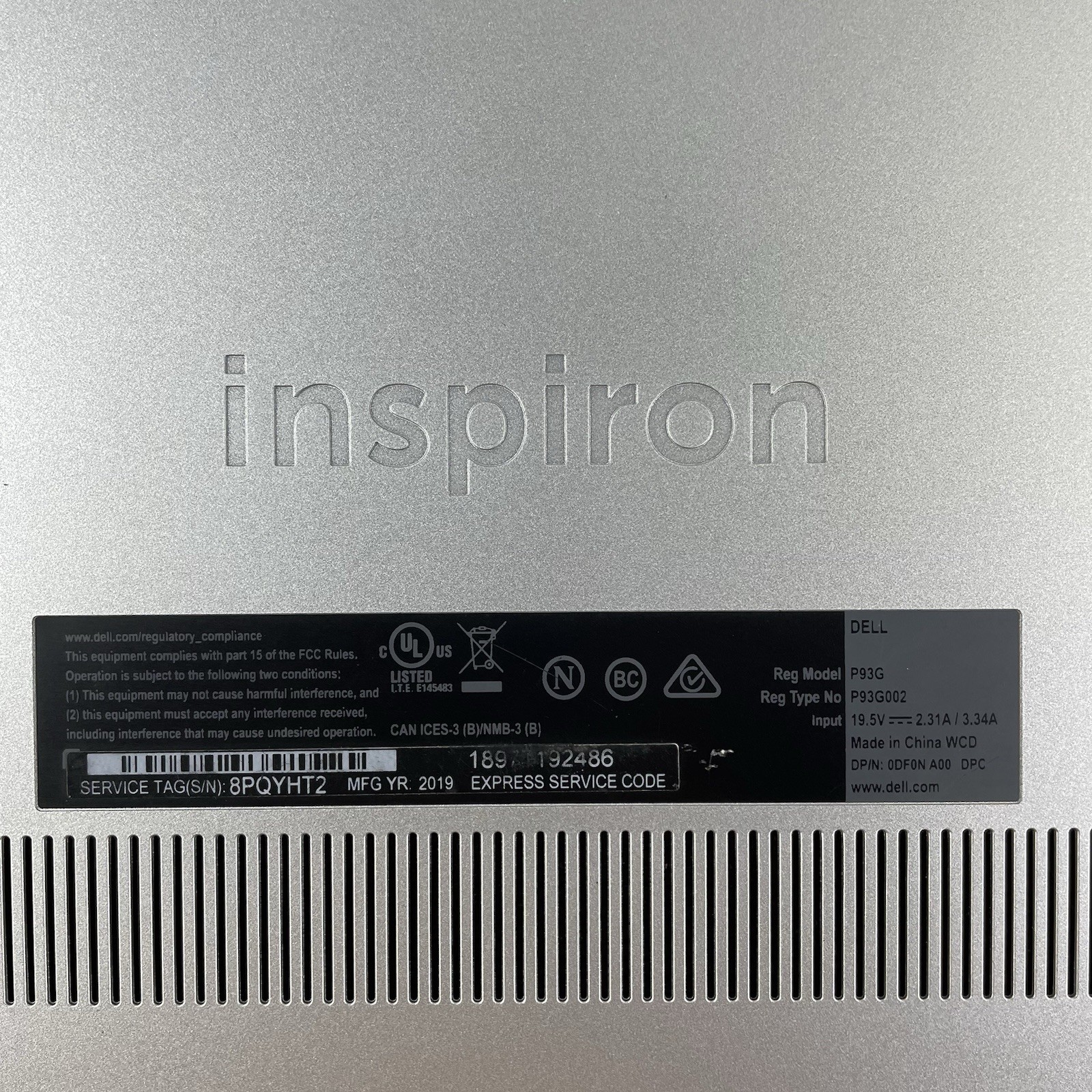Dell Inspiron 5485 201 14″ Ryzen 5 3500U 3.7GHz 8GB RAM No SSD/OS/AC/Batt – READ