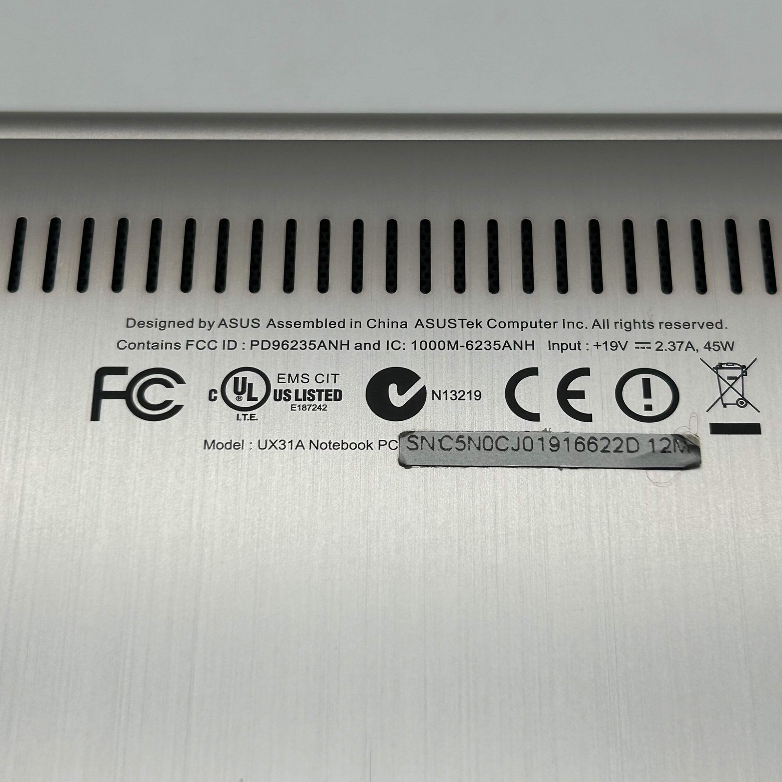 Asus UX31A Notebook PC 13.3-inch (2012) – PARTS ONLY