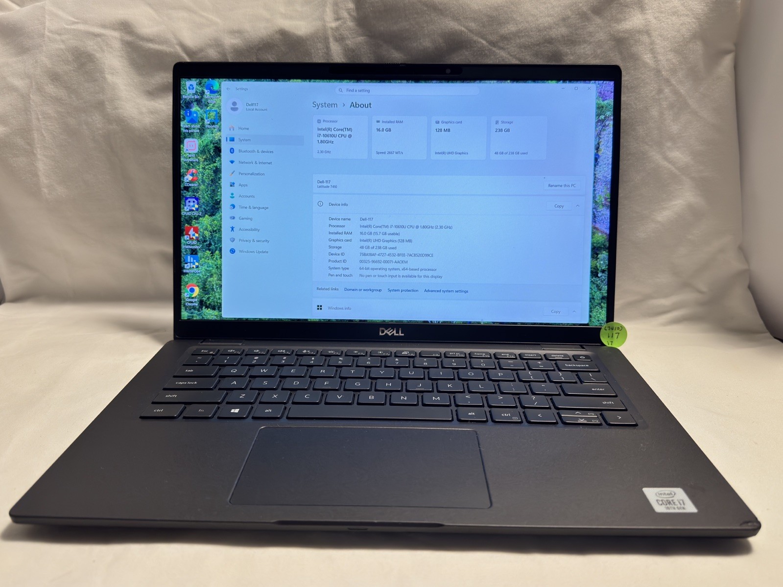Dell Latitude 7410 14″ i7-10610U Gen 10 16GB 256GB SSD Win 11 Home Black