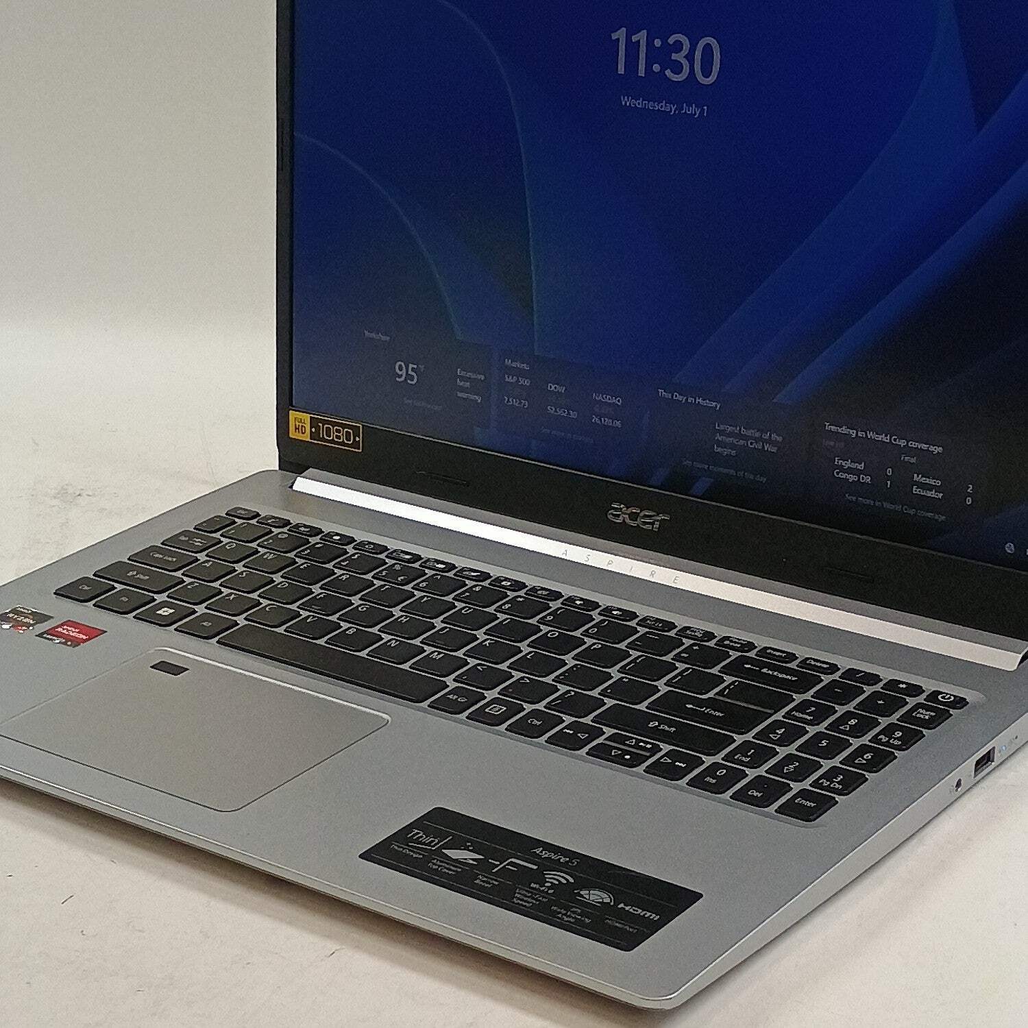 Acer Aspire 5 A515-45 15.6″ Ryzen 7 5700U 1.8GHz 16GB RAM 1TB SSD