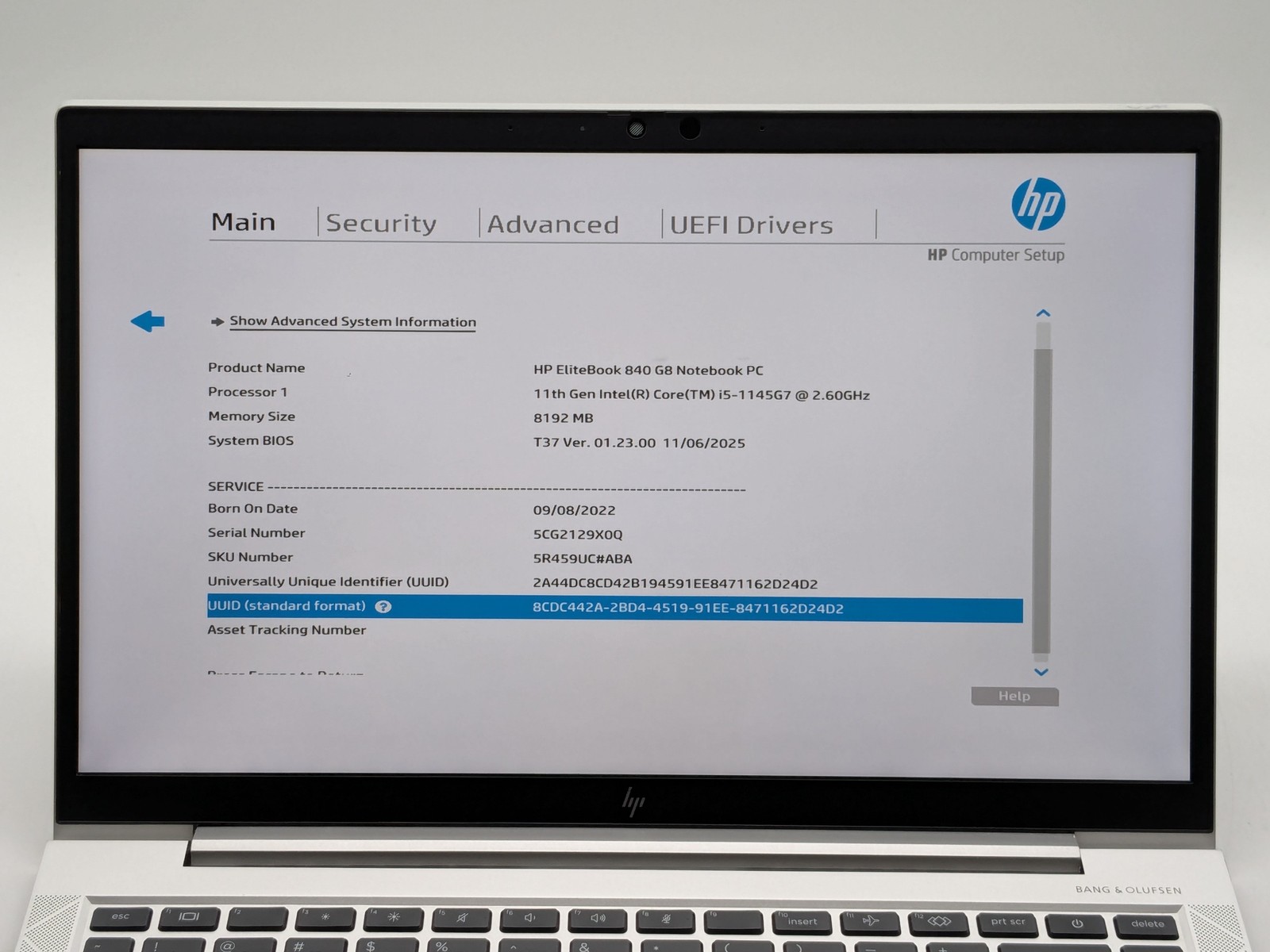 HP EliteBook 840 G8 14″ FHD Touch I5-1145G7 256GB 8GB W11P FP Reader IRCam
