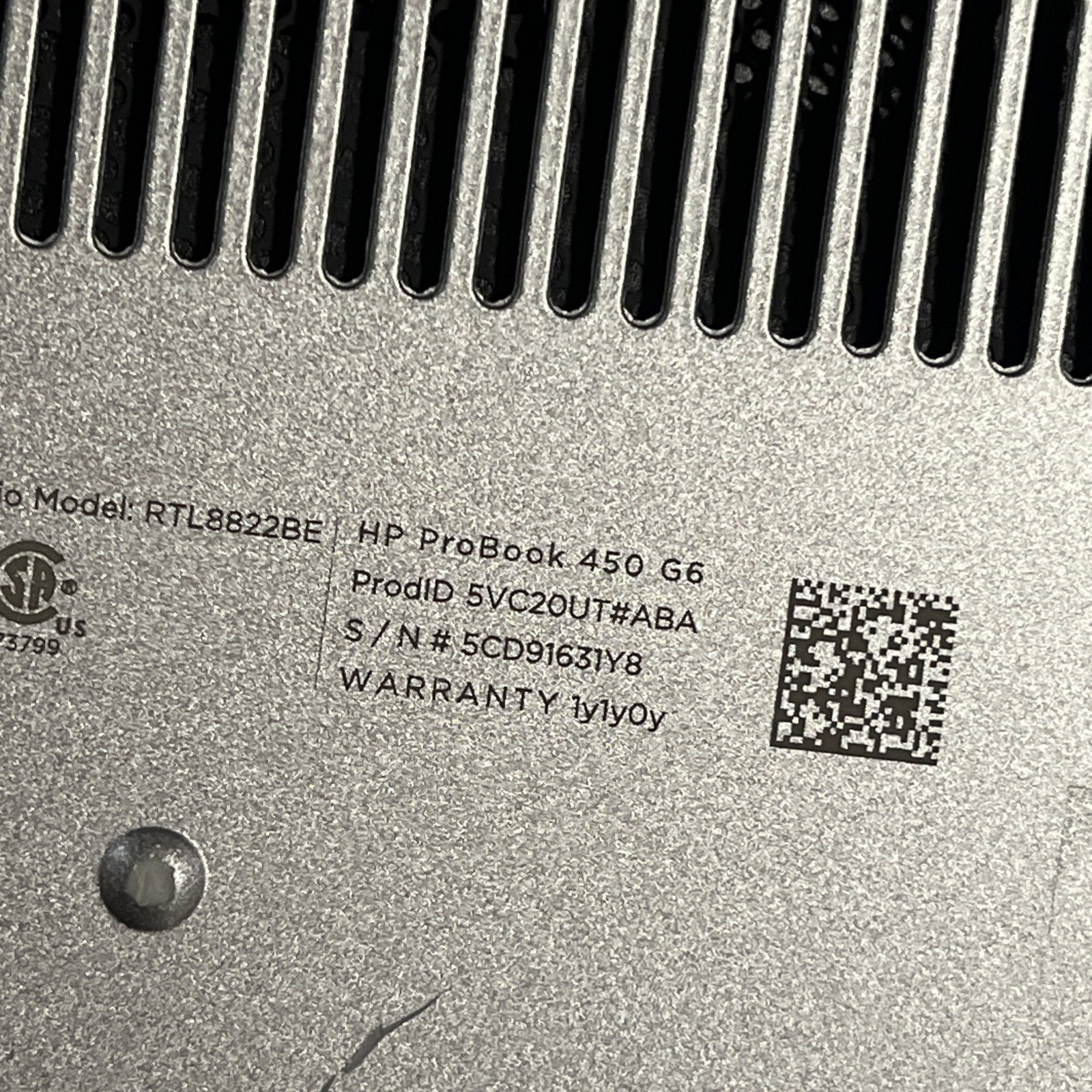 HP PROBOOK 450 G6 INTEL CORE I3-8145U 2.10GHZ 8GB RAM NO HD