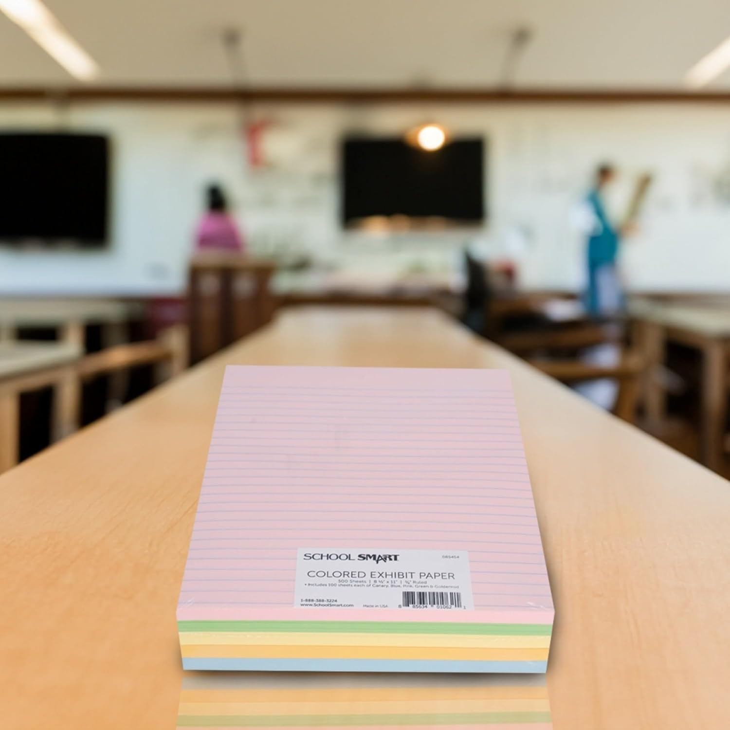 Ruled Exhibit Paper, 8-1/2 X 11 Inches, Assorted Colors, 500 Sheets – 085454