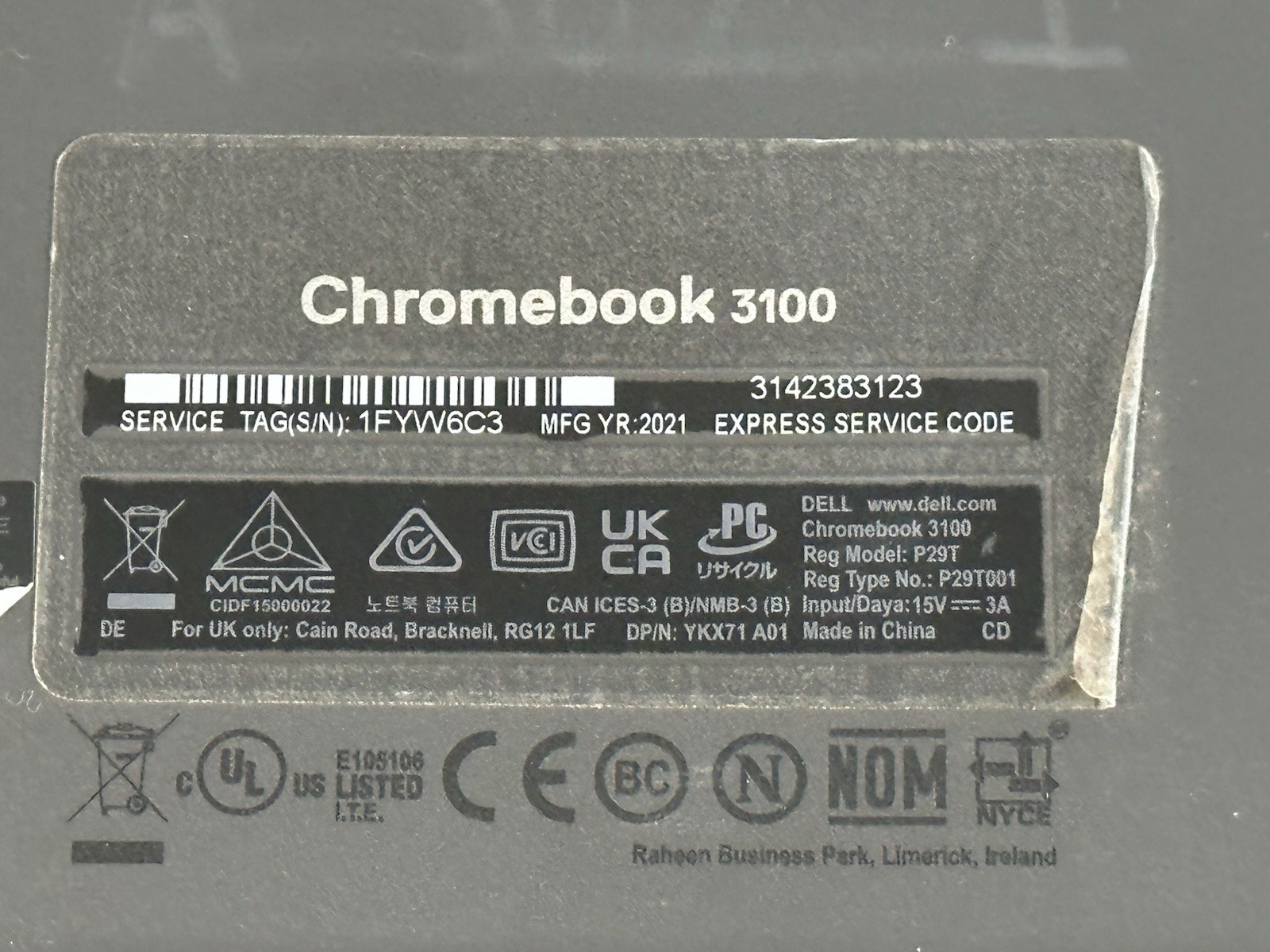 Dell Chromebook 3100 11.6″ Laptop