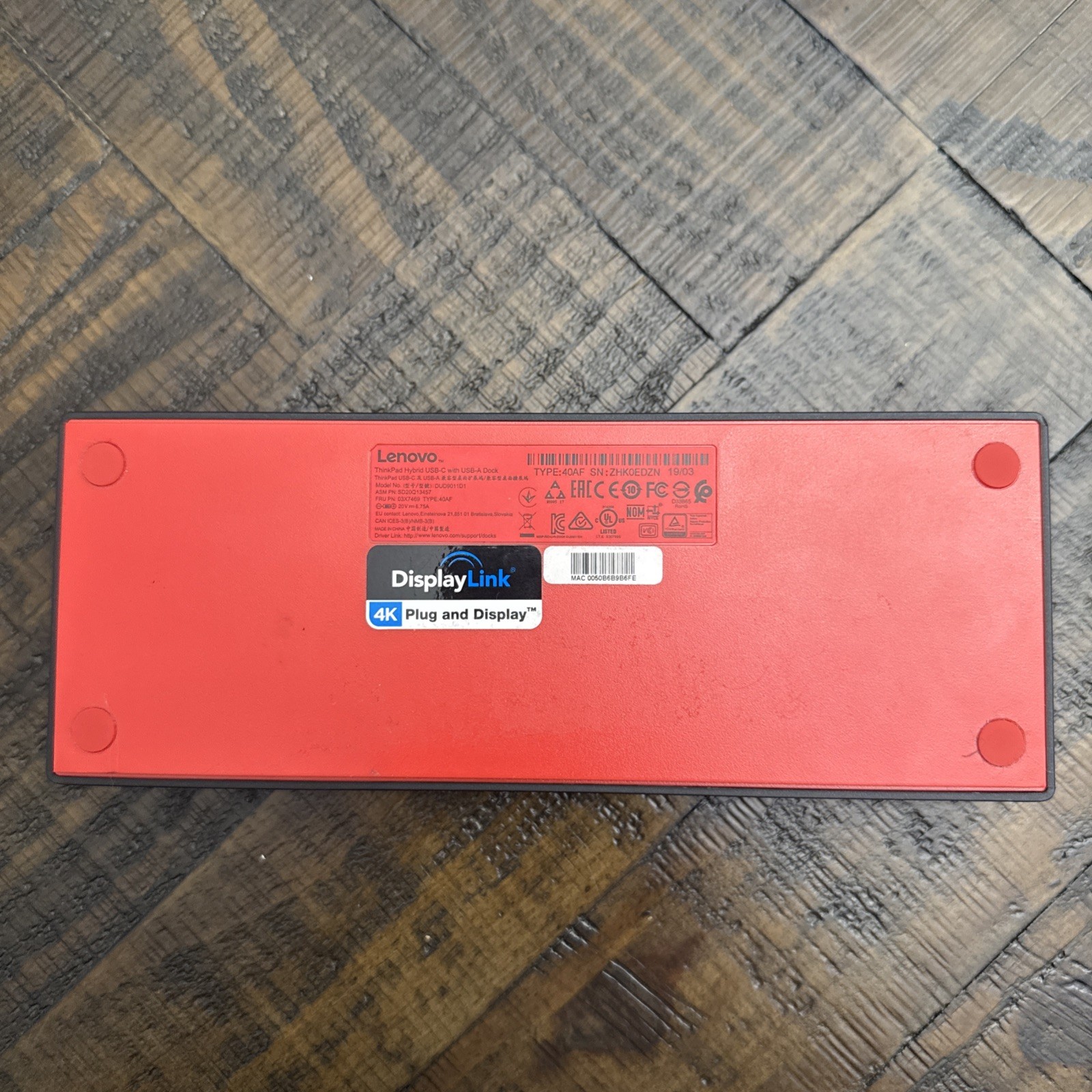 Lenovo ThinkPad HYBRID USB-C with USB-A Dock (40AF /DUD9011D1)Dock Only Lot of 2