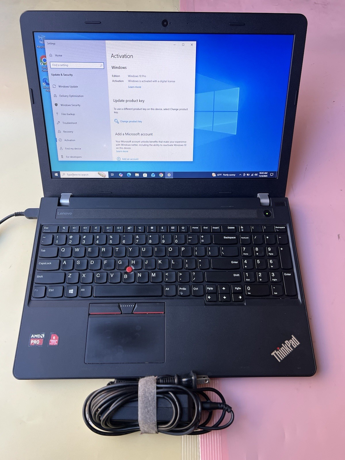 Lenovo ThinkPad E575 AMD PRO A6-9500B R5, 6 COMPUTE 1000GB HDD 8GB WEBCAM HDMI