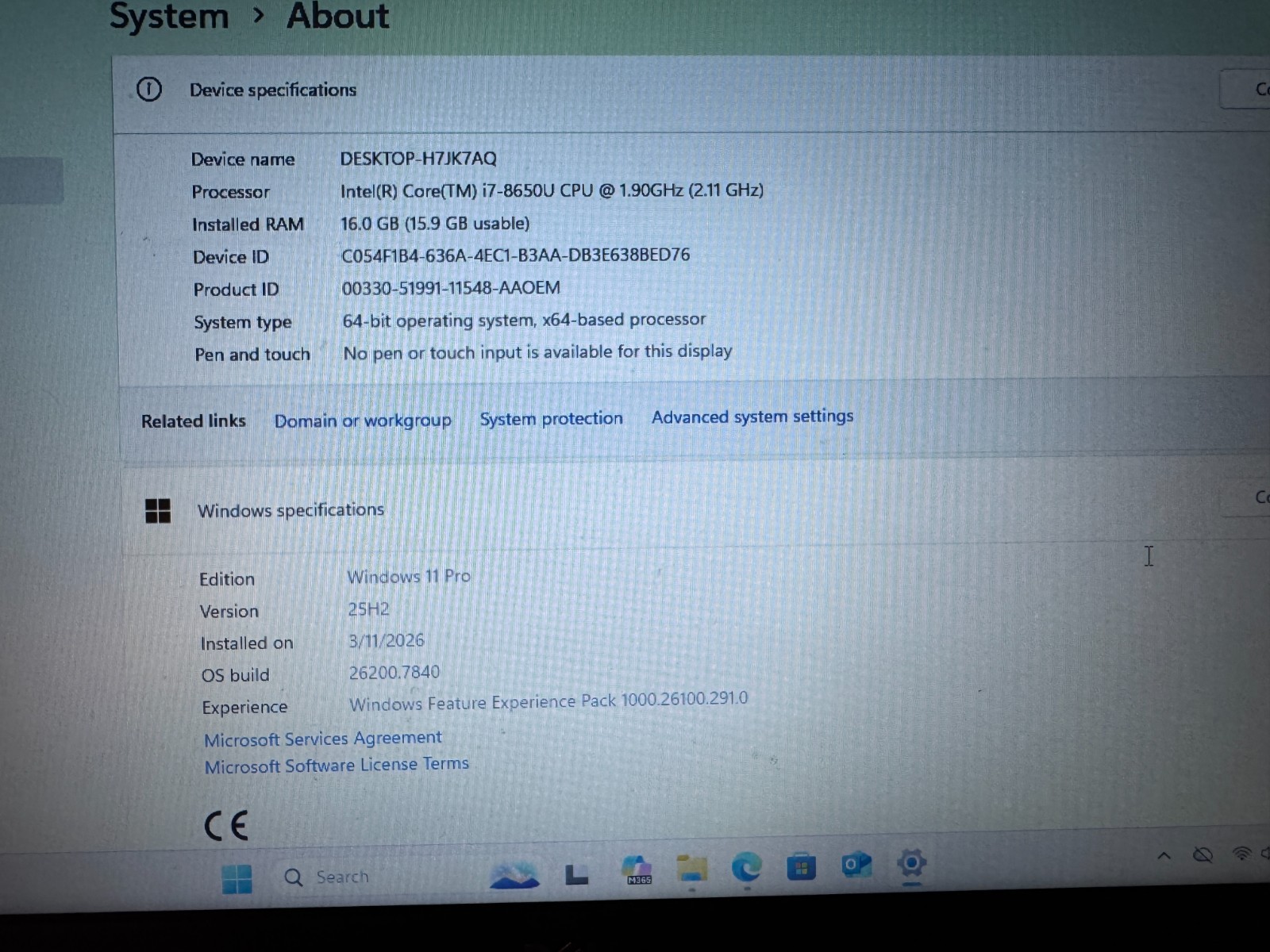 Dell Latitude 5590 Intel Core i7-8650U 16GB RAM 256GB SSD Windows 11 Pro Laptop