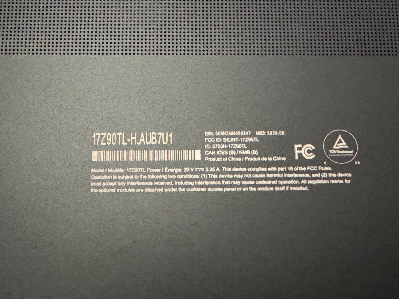 LG gram 17″ Core Ultra 7 258V 32Gb RAM 2Tb SSD 17Z90TL-H.AUB7U1 -Very Good-