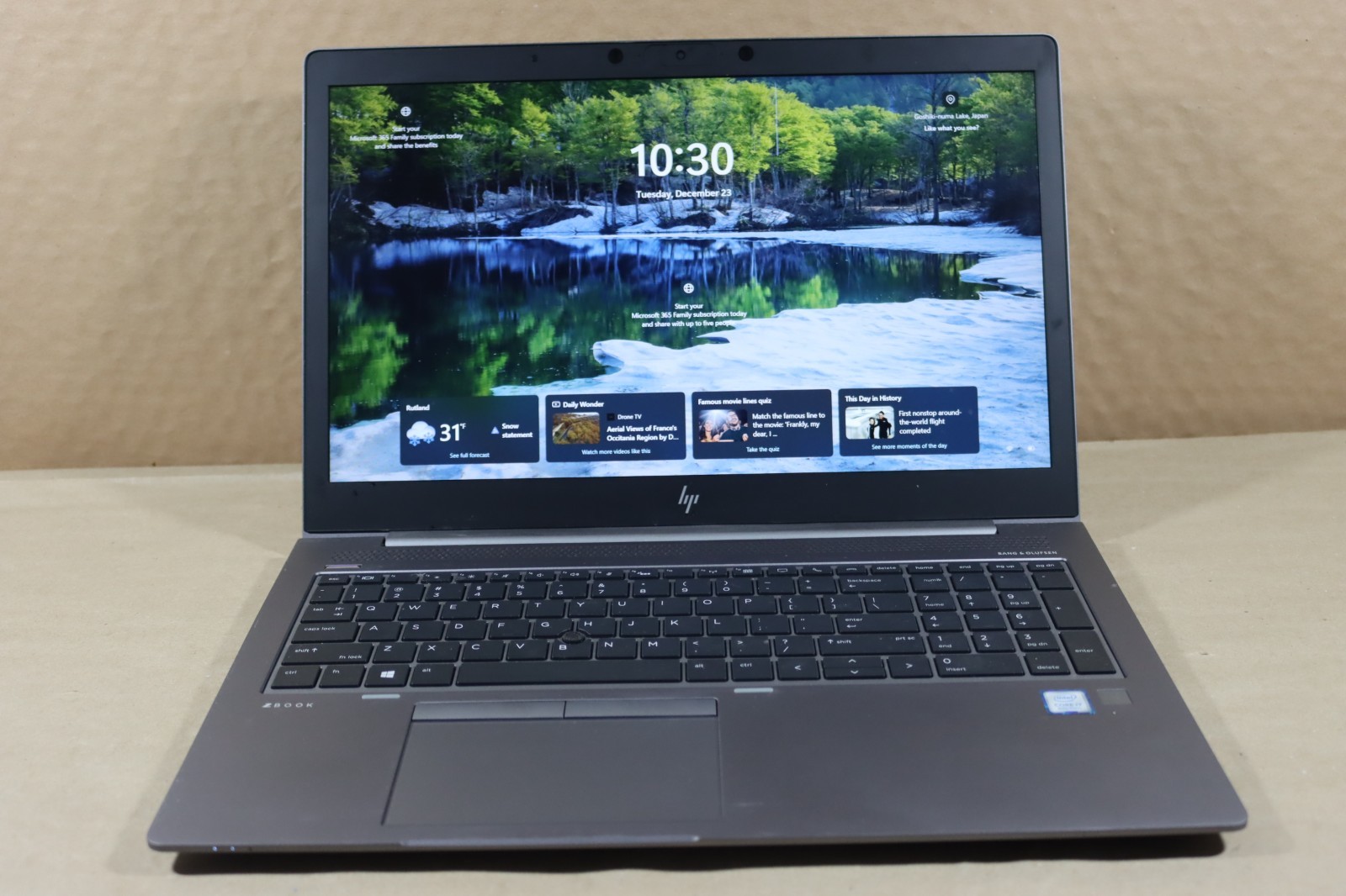 HP ZBook 15U G6 15.6” (256GB SSD Intel Core i7-8665U 16GB RAM) AMD Radeon