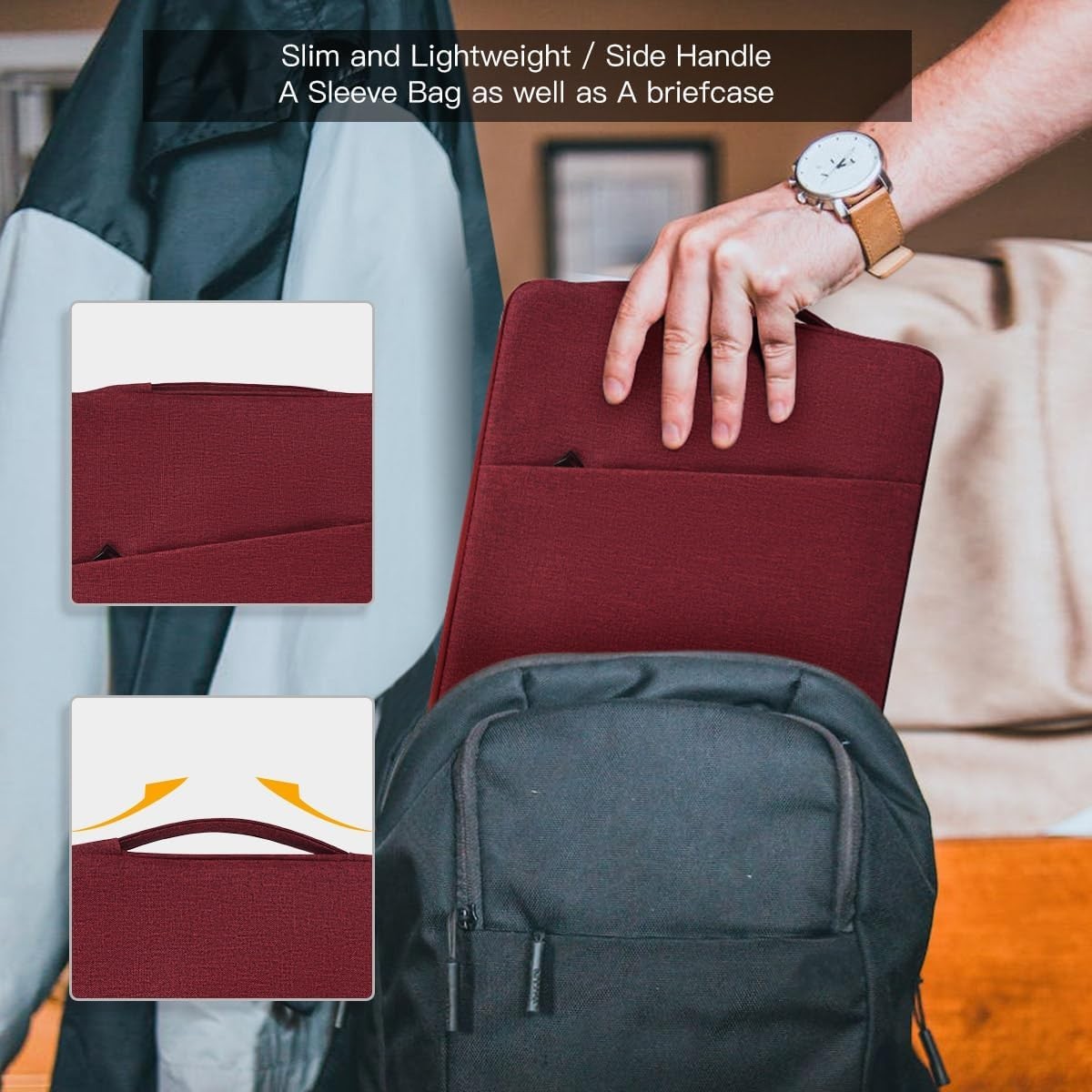 15.6-16 Inch Laptop Sleeve Case for Dell 16 Plus/HP Omnibook 16/Pavilion Envy