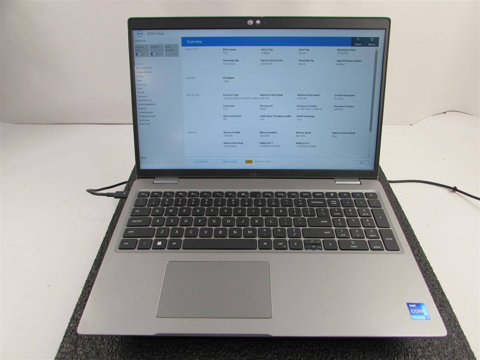 DELL LATITUDE 5531 1920X1080 FHD I7-12800H (14 CORES 1TB SSD 32GB RAM NO O.S/BAT
