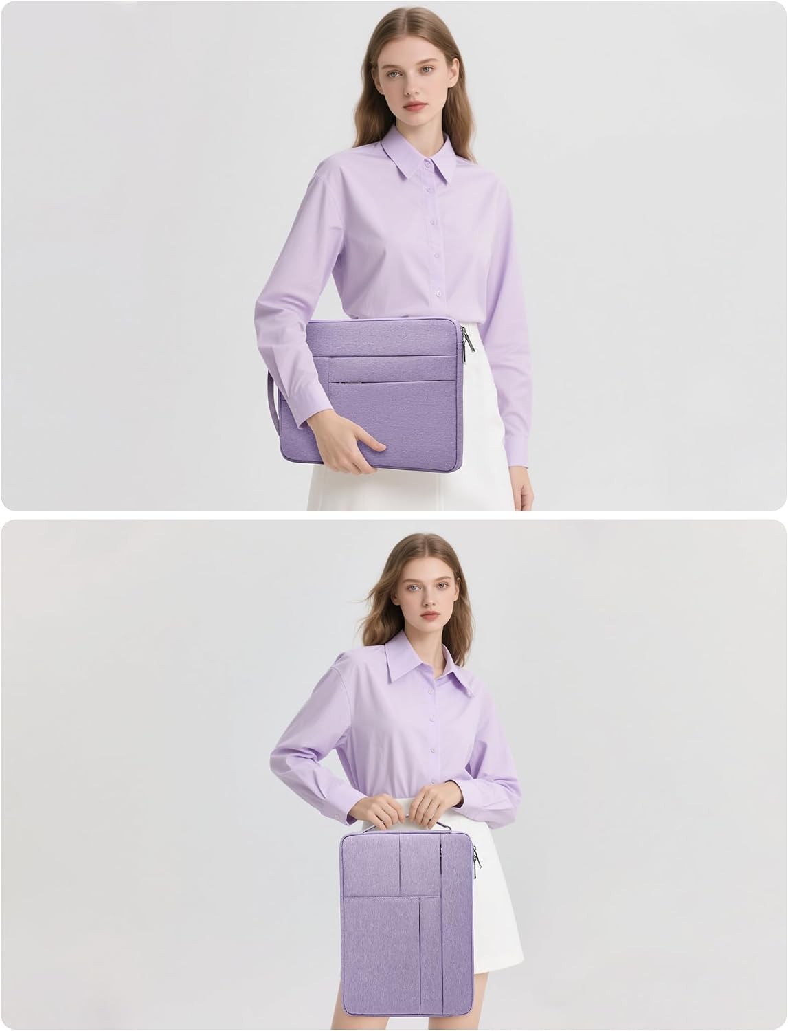 Lilac Purple Briefcase Laptop Sleeve Bag for 17-17.3 Inch Razer Blade 17/18