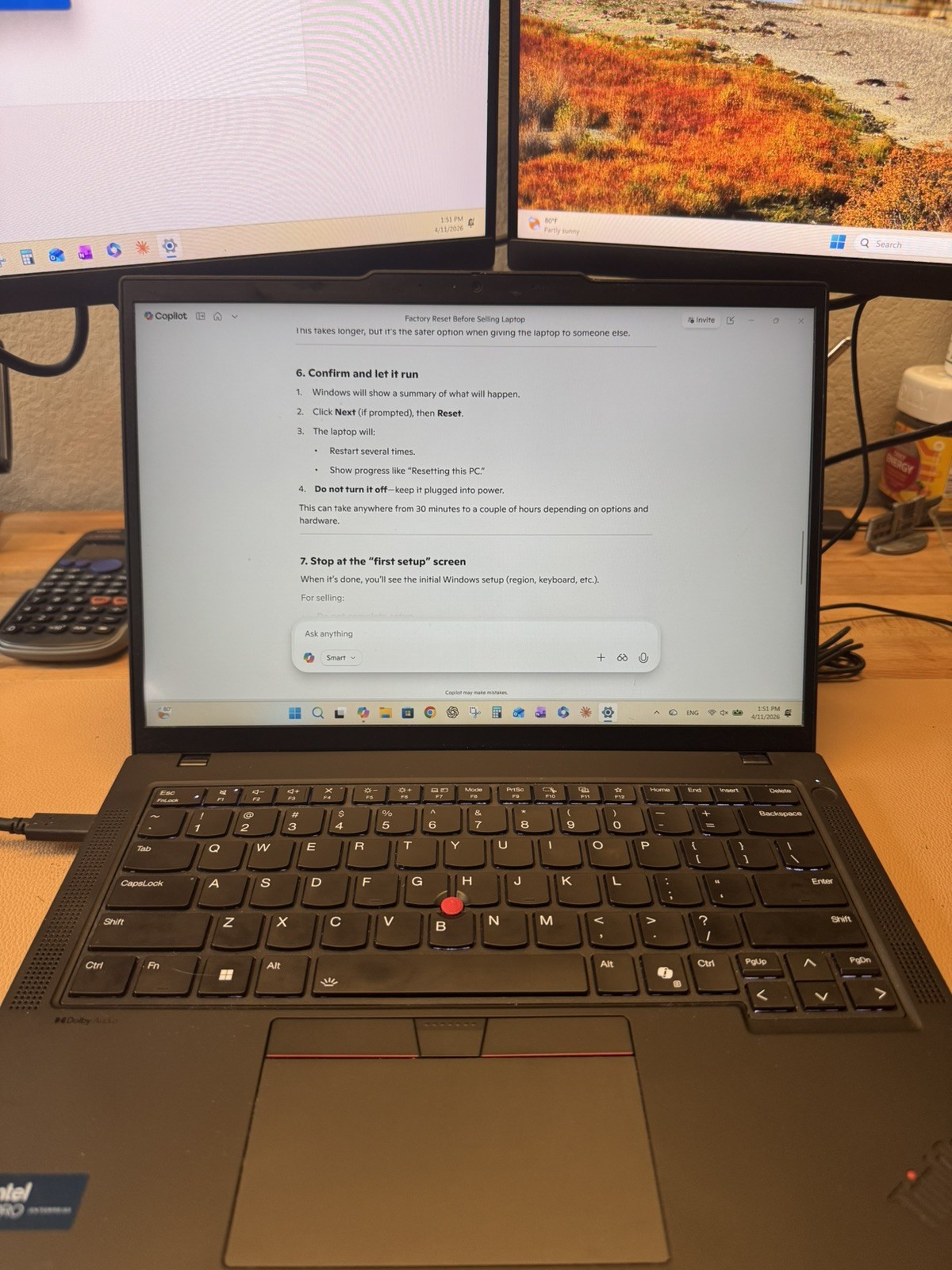 ThinkPad T14 Gen 5 14” Touchscreen – Intel Core Ultra 5 135U, 16GB, 256GB SSD
