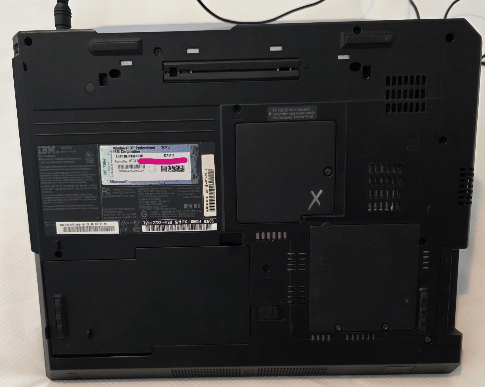 Vintage IBM ThinkPad R40 Windows XP Pro Factory Restore Pentium M Working