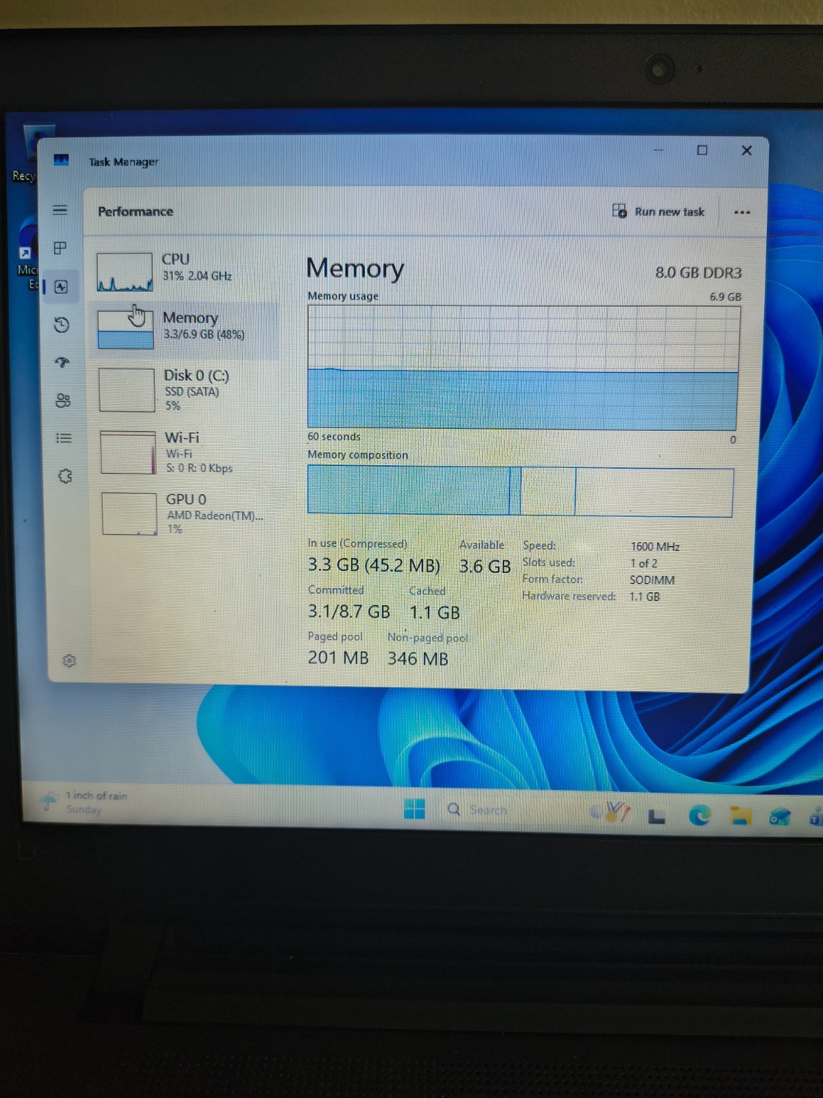 15.3″ Lenovo Ideapad 110-15ACL AMD A6-7310APU W/Radeon R4 8GB 500GB SSD Win11Hm