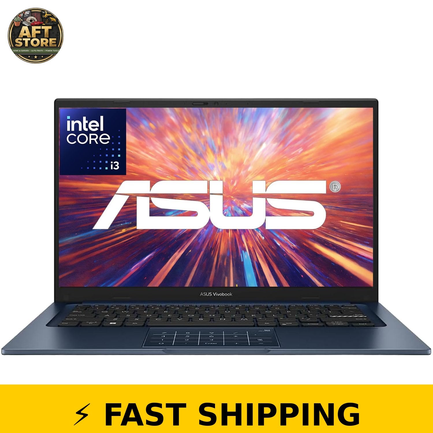 WOWPC ASUS VivoBook 14″ Laptop | Intel i3 | 16GB RAM | 512GB SSD | Quiet Blue