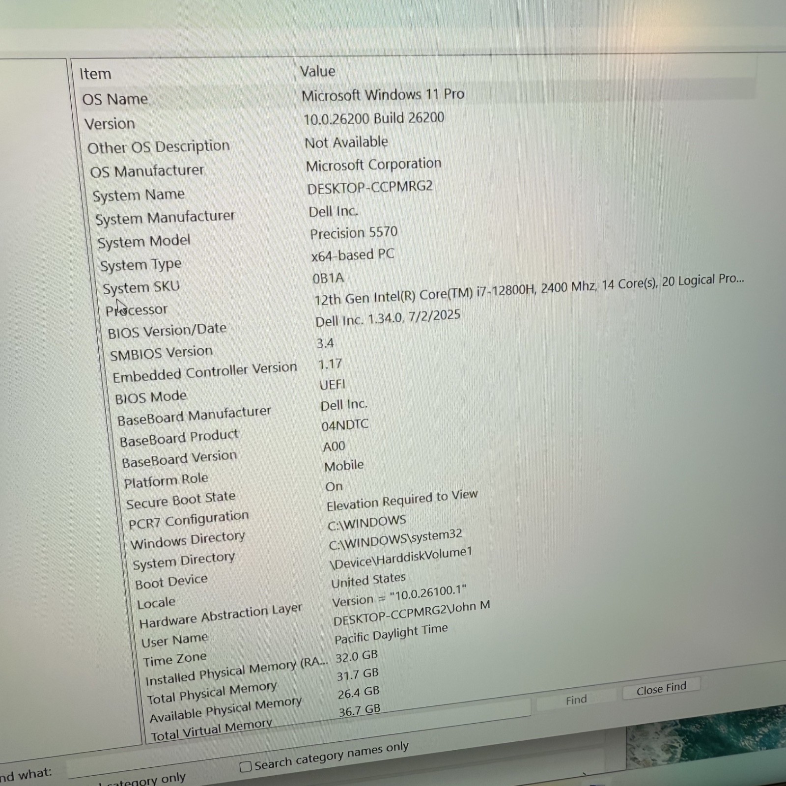 Dell Precision 5570 15.6″ Intel i7-12800H 32GB 128GB NVIDIA RTX A2000 #H421