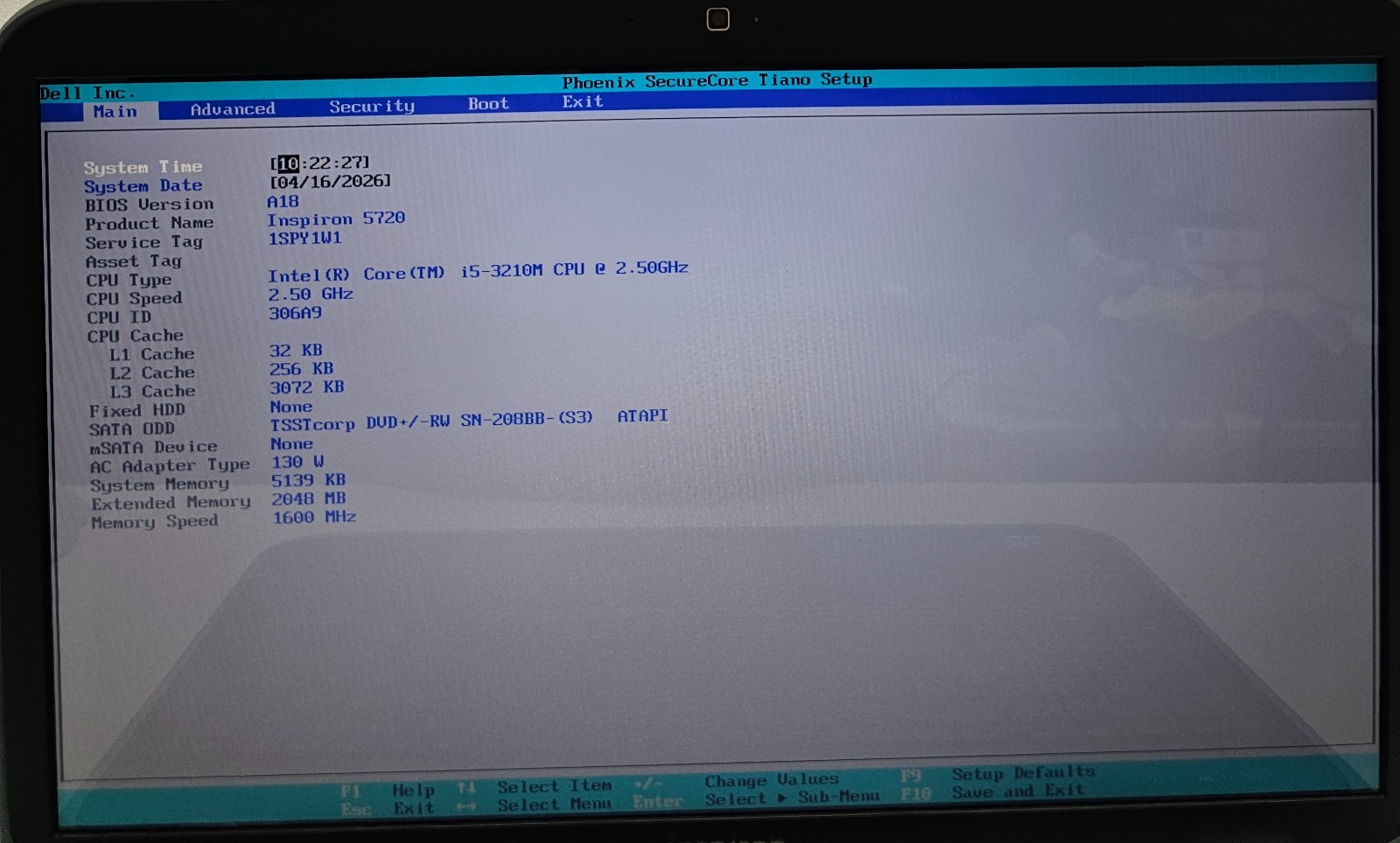 Dell Inspiron 5720 17.3″ Laptop Intel Core i5-3210M 2GB Ram NO HD/OS (FL)