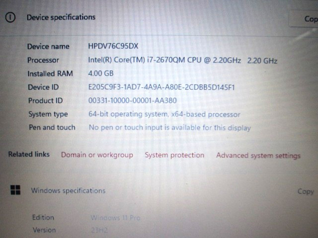 Pickup, No Ship-HP PAVILION 17″ Laptop, Intel i7-2670QM, Windows 11,Perfect Work