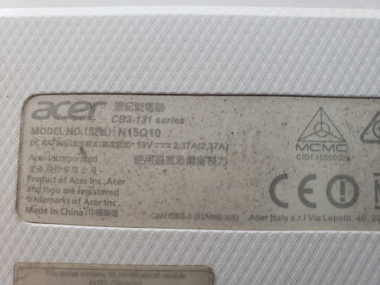 ACER Chromebook 11 CB3-131 N15Q10 Dual Celeron N2840 2.16GHz 11.5″ 16GB SSD 2GB