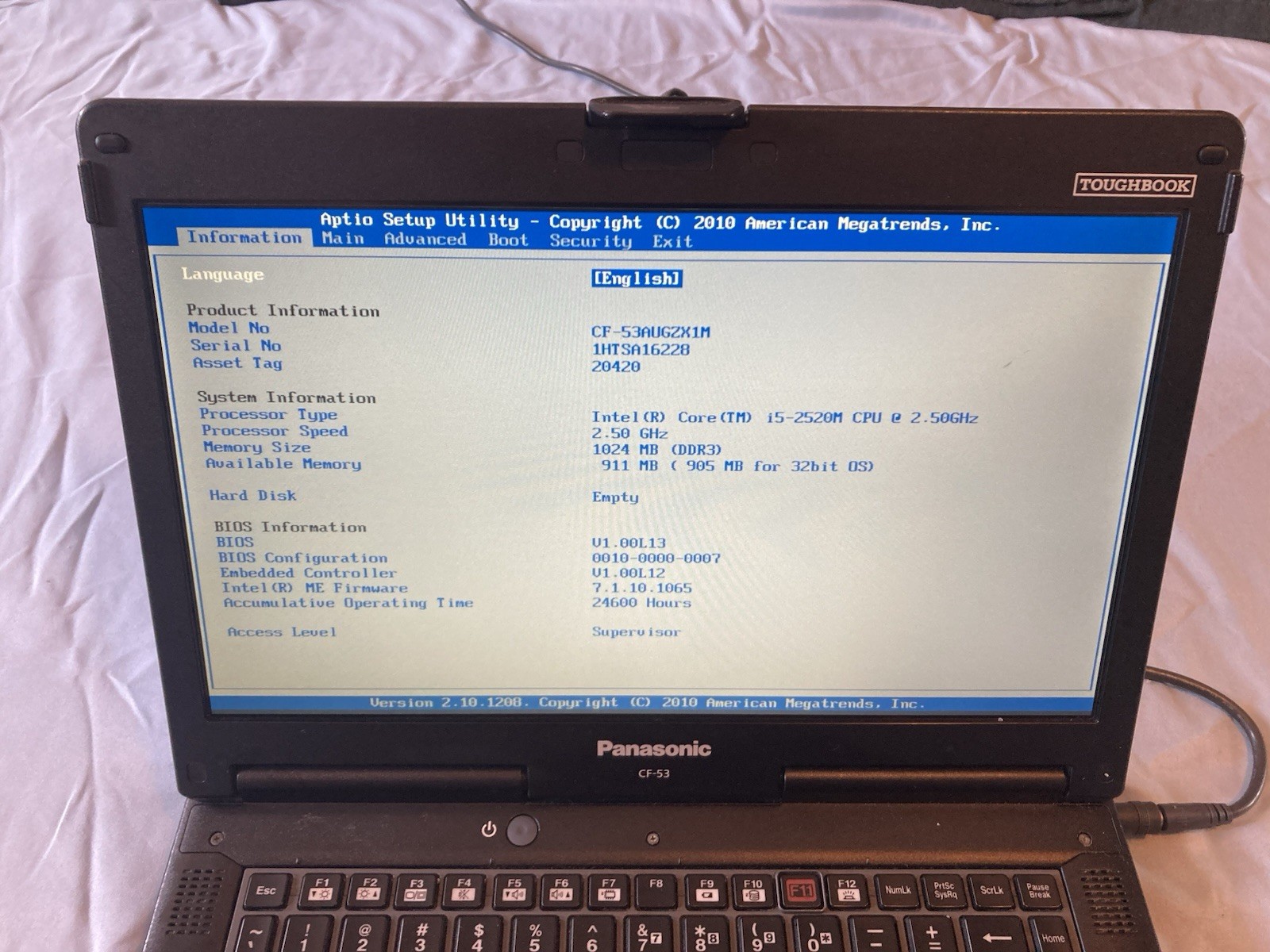 Panasonic Toughbook CF-53 14” (Intel Core i5-2520M 2.6GHz) Laptop