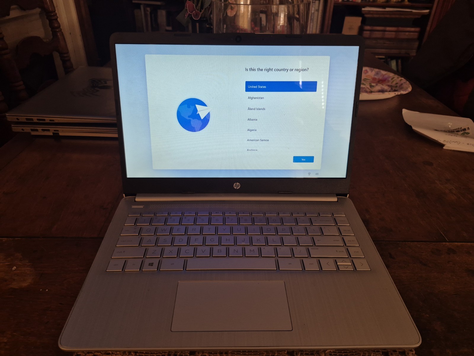 HP 14″ Laptop, AMD 3050U, 4GB RAM, 64GB SSD, Windows 10 S, Silver, 14-fq0045nr