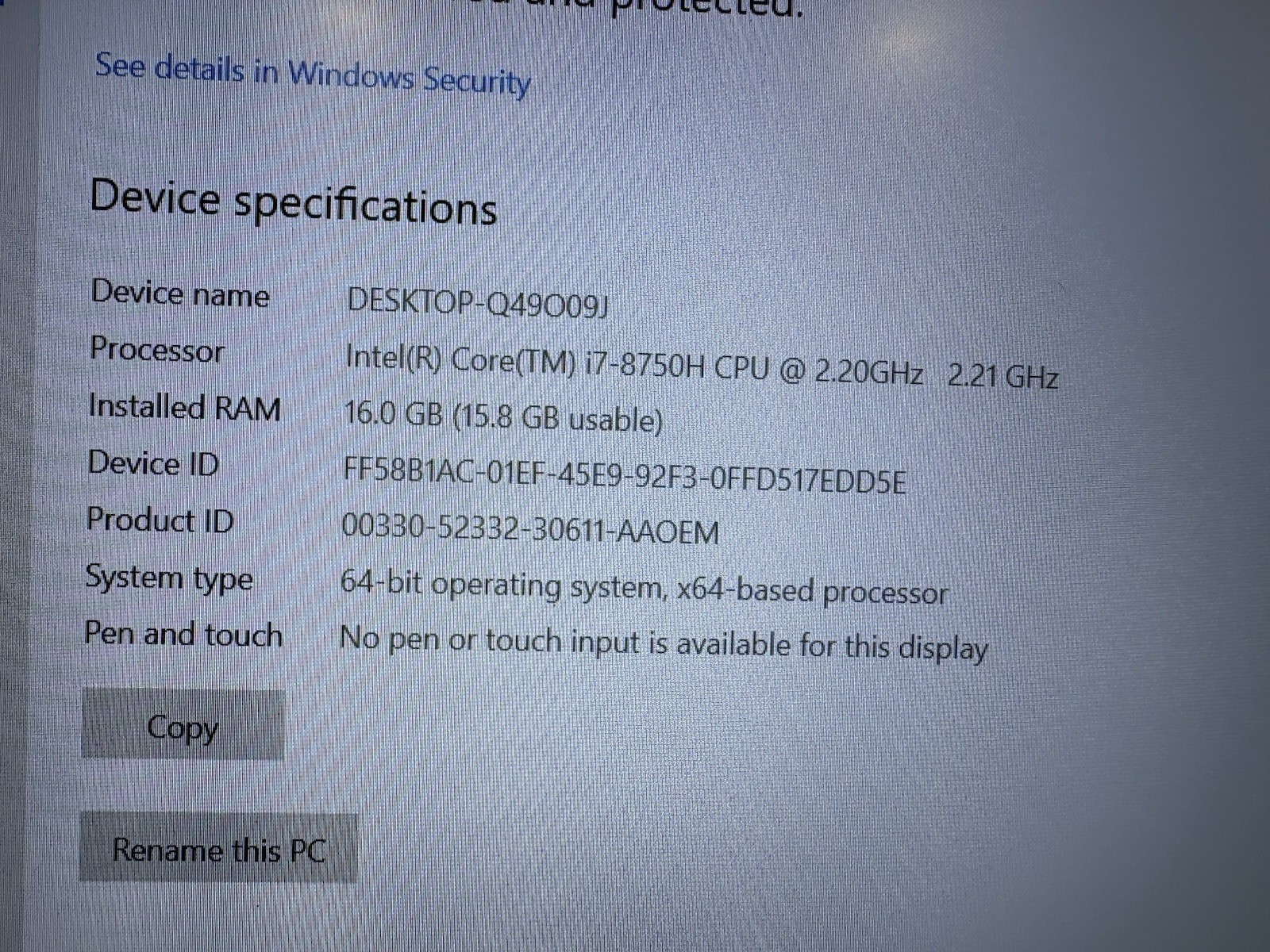 hp Zbook 15u G6/ 8th I7/ 16 Ram/256Ssd/ Charger Included/win 10 Pro