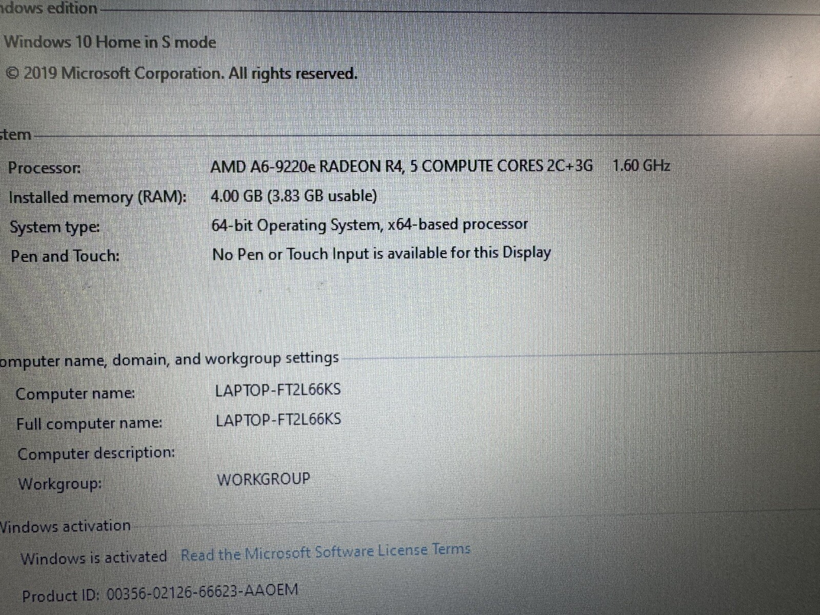 13″ Lenovo AMD A6-9220e Radeon R4, 2C+3G 8GB 256GB Laptop Windows 10 Tested