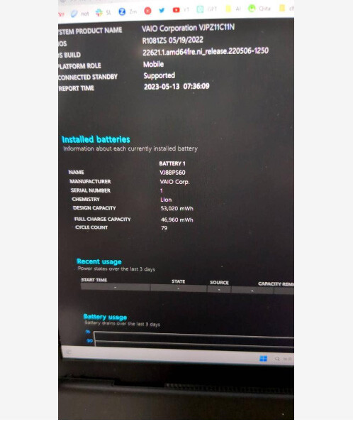SONY VAIO Pro Z VJPZ111 Full Carbon Model Core i5-11300H RAM 16GB SSD 512GB