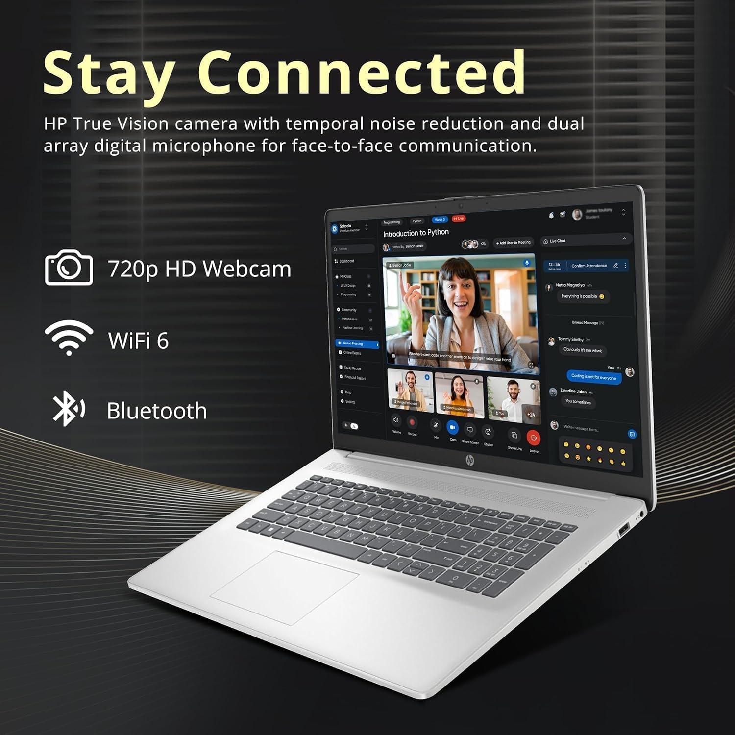 2025 HP 17.3″ FHD Laptop Computer AMD Ryzen 5 7430U 16GB RAM,512GB SSD Win 11