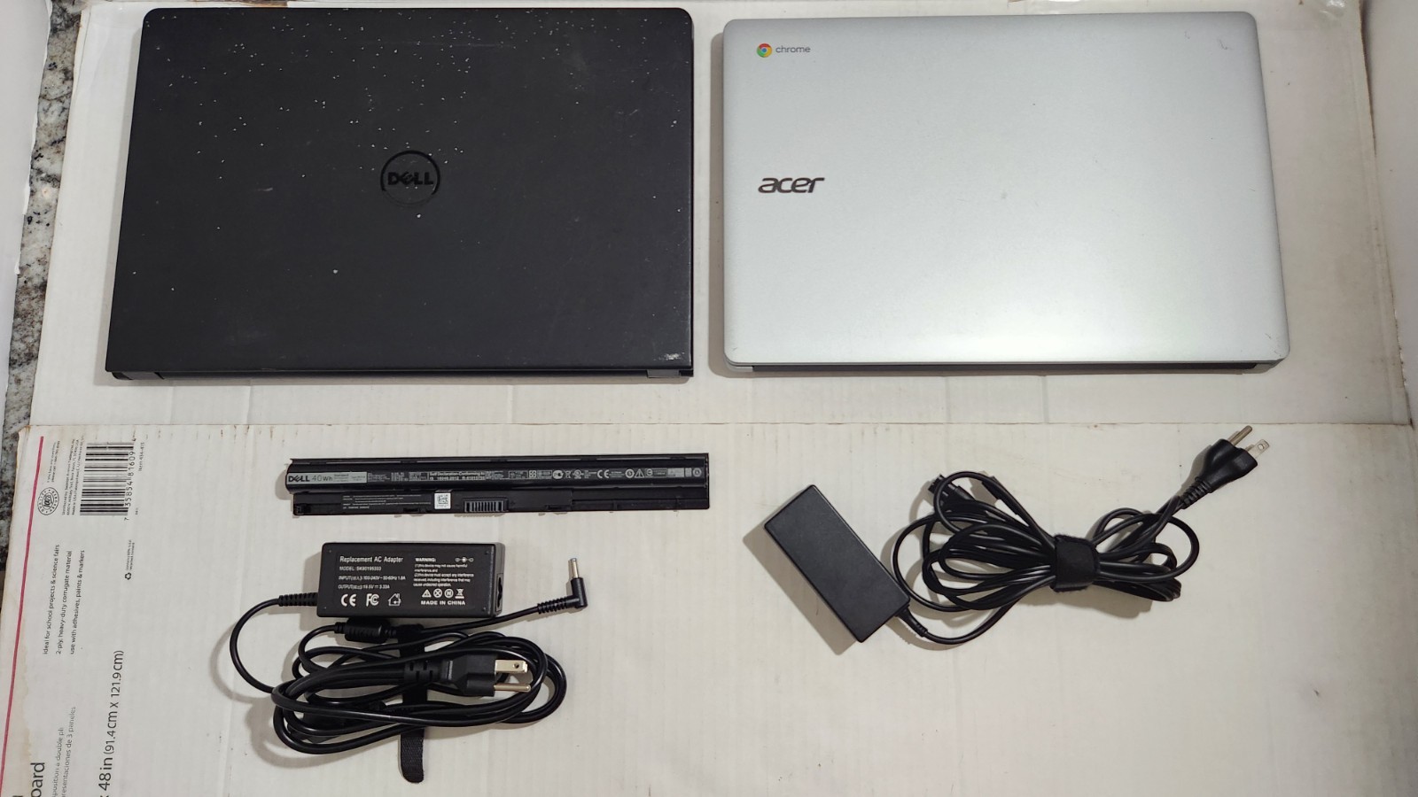 Lot Of 2 Laptops DELL Inspiron 1TB, 15 3000 intel i3 , ACER Chromebook 3h Series