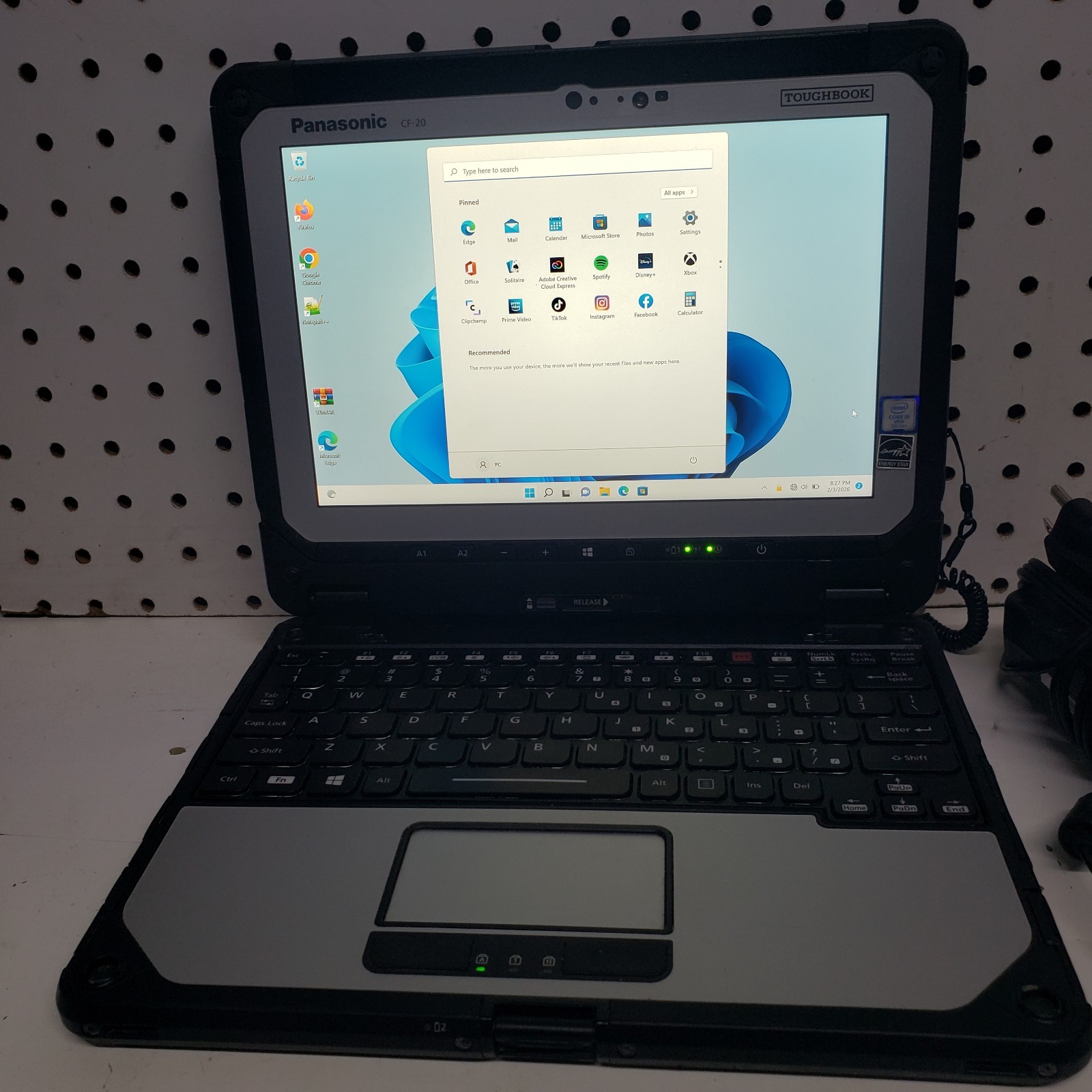 Panasonic Toughbook CF-20 -1.20Ghz Tablet Intel i5-7Y57 512GB SS,8GB RAM,WIN 11