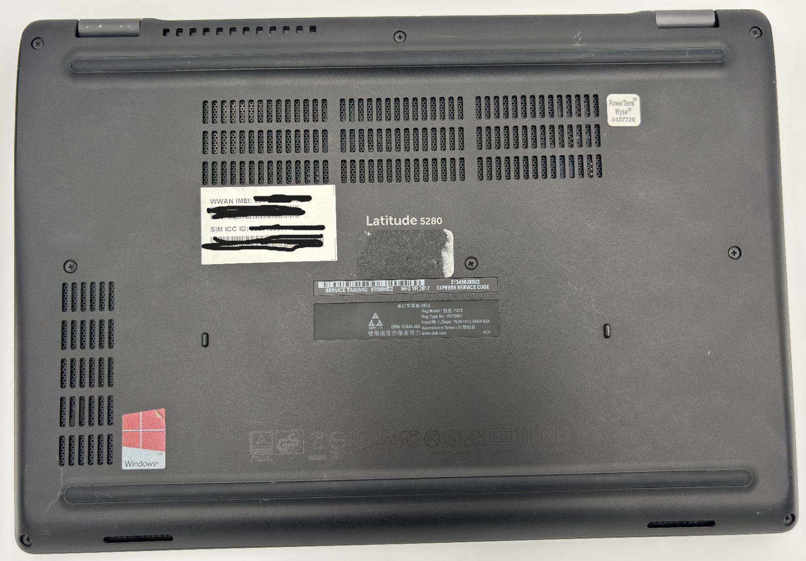 Dell LATITUDE 5280 Laptop i5-7th 2.60GHz 8GB RAM 128GB SSD WIN11 Cellular *READ*