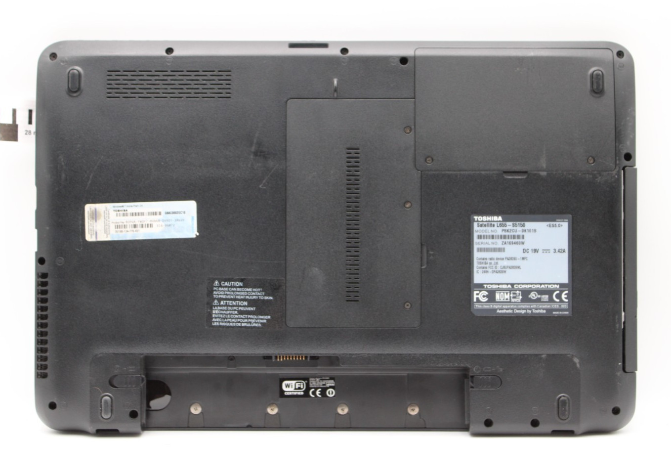 Toshiba Satellite L655 Pentium-P6200@2.1GHz 4GB DDR3 NO STORAGE/OS *USED/TESTED*