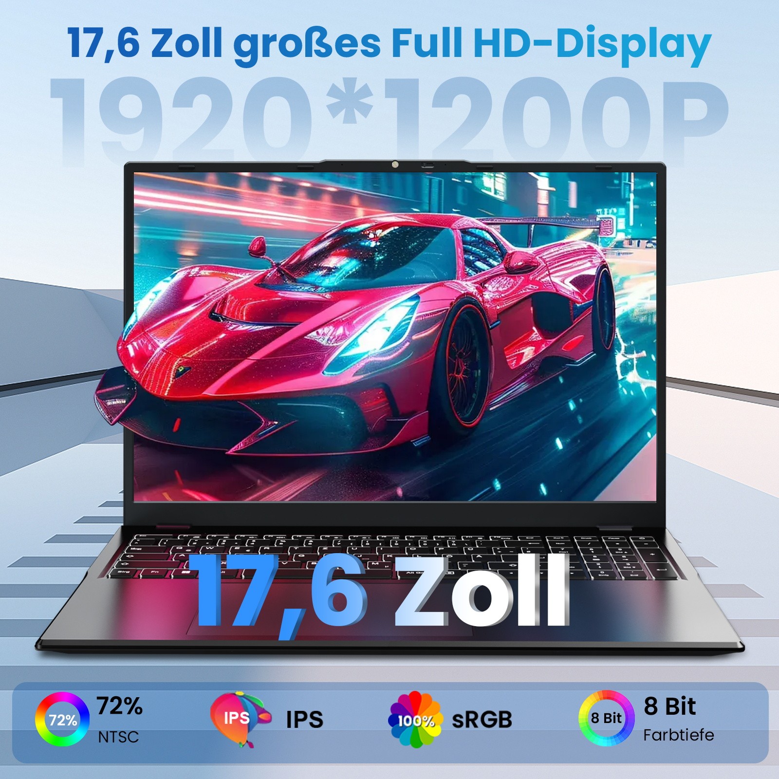 jumper 17.6 Inch Laptop with Office 365 16GB RAM 640GB SSD N95 CPU Windows 11