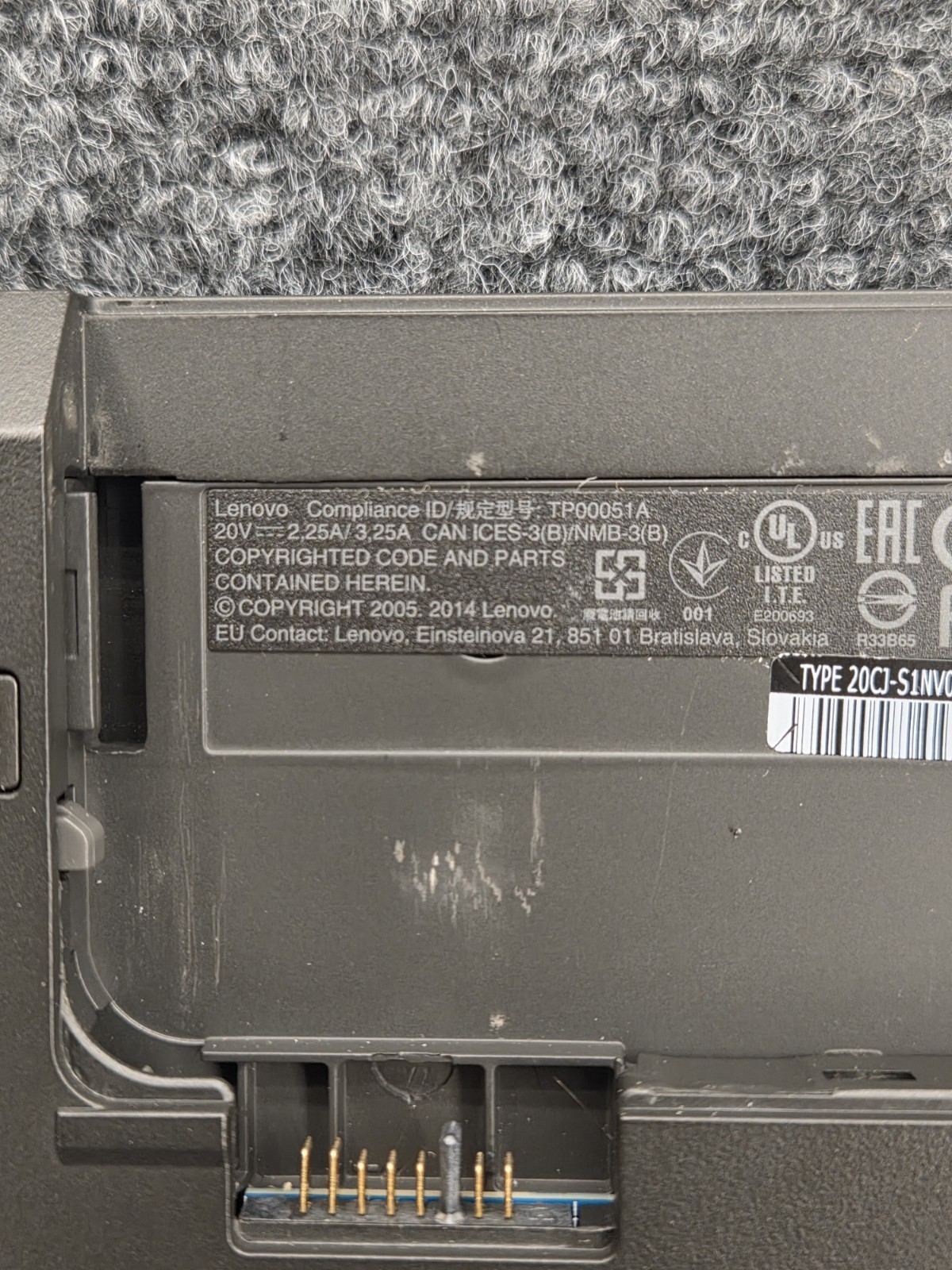 Lenovo ThinkPad T550 NO SSD/HD/RAM/PS FOR parts Or Repair Only