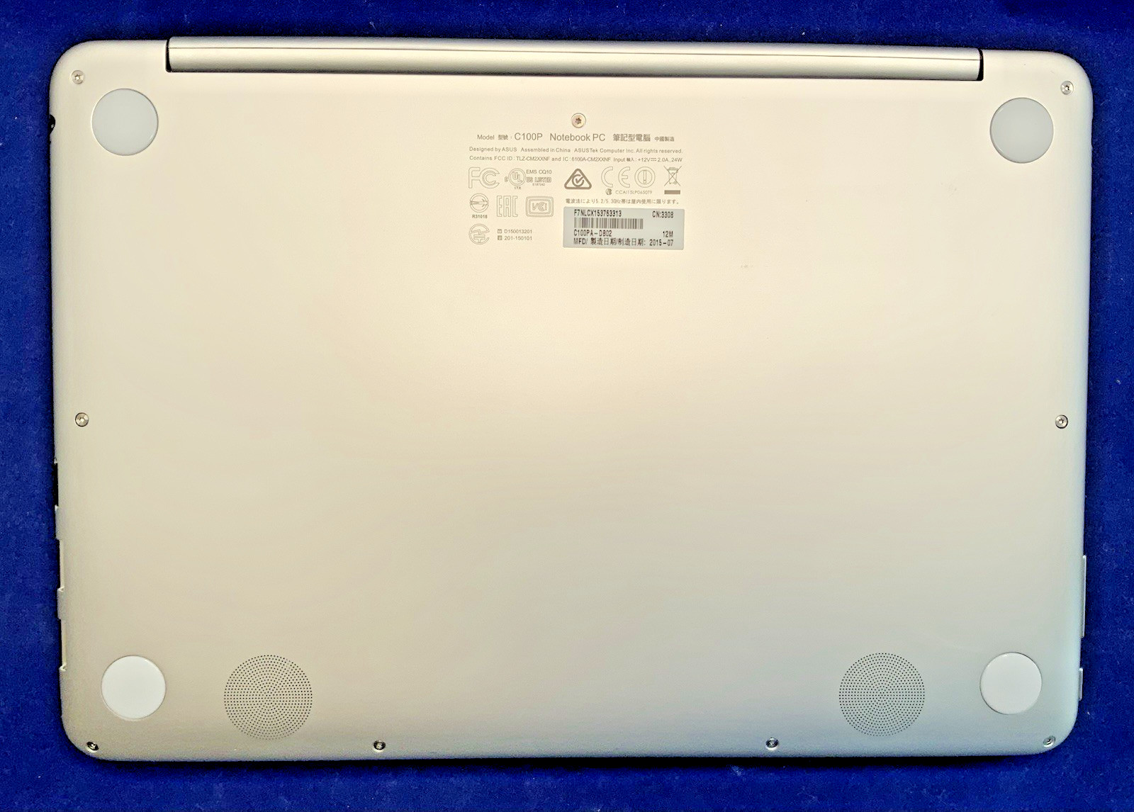 ASUS Chromebook Flip C100PA 10” Touch 4GB 16GB w/ 64GB SD Card & Charger – Mint