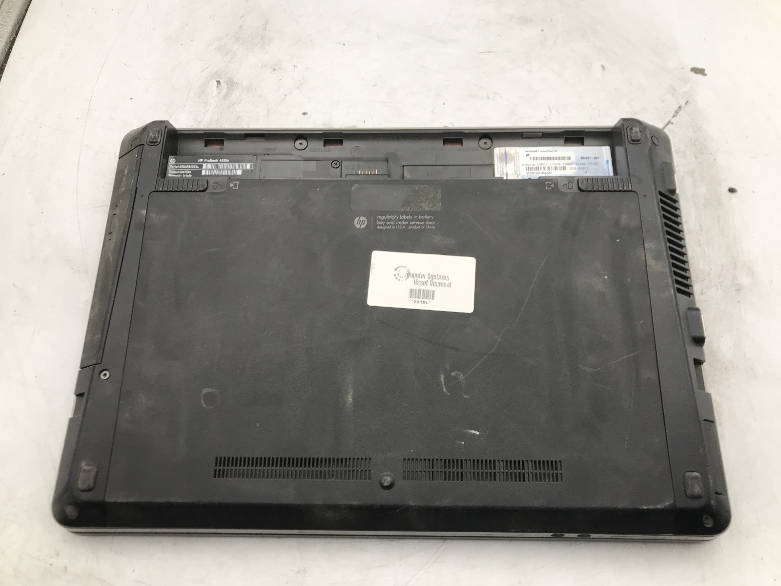 HP PROBOOK 4430S – BOOTS TO BIOS – INTEL I5 2450M – NO RAM – NO OS -READ DESC-BB