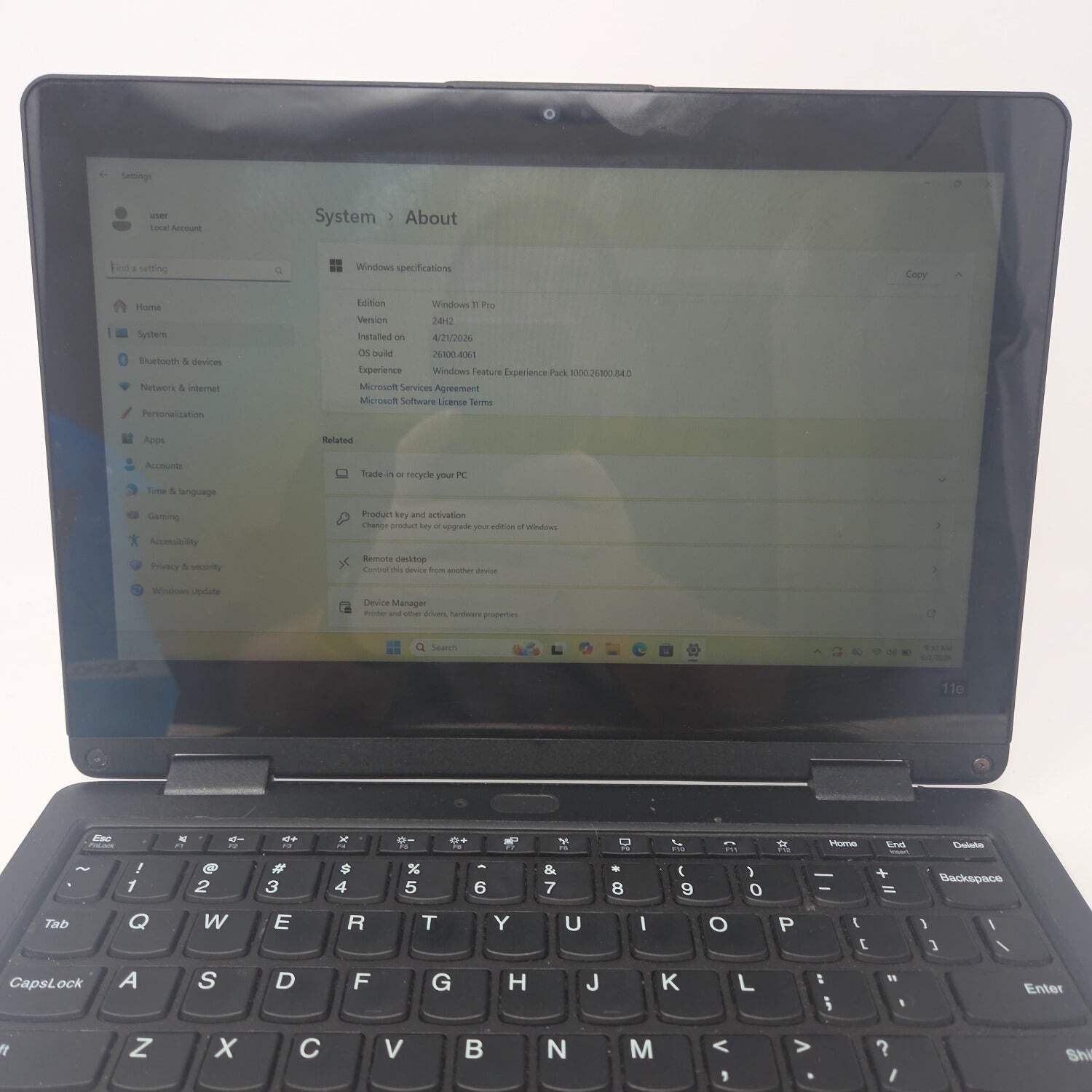 Lenovo Think Pad 11e Gen 6 CS20 11.6″ m3-8100Y 1.1GHz 8GB RAM 128GB SSD