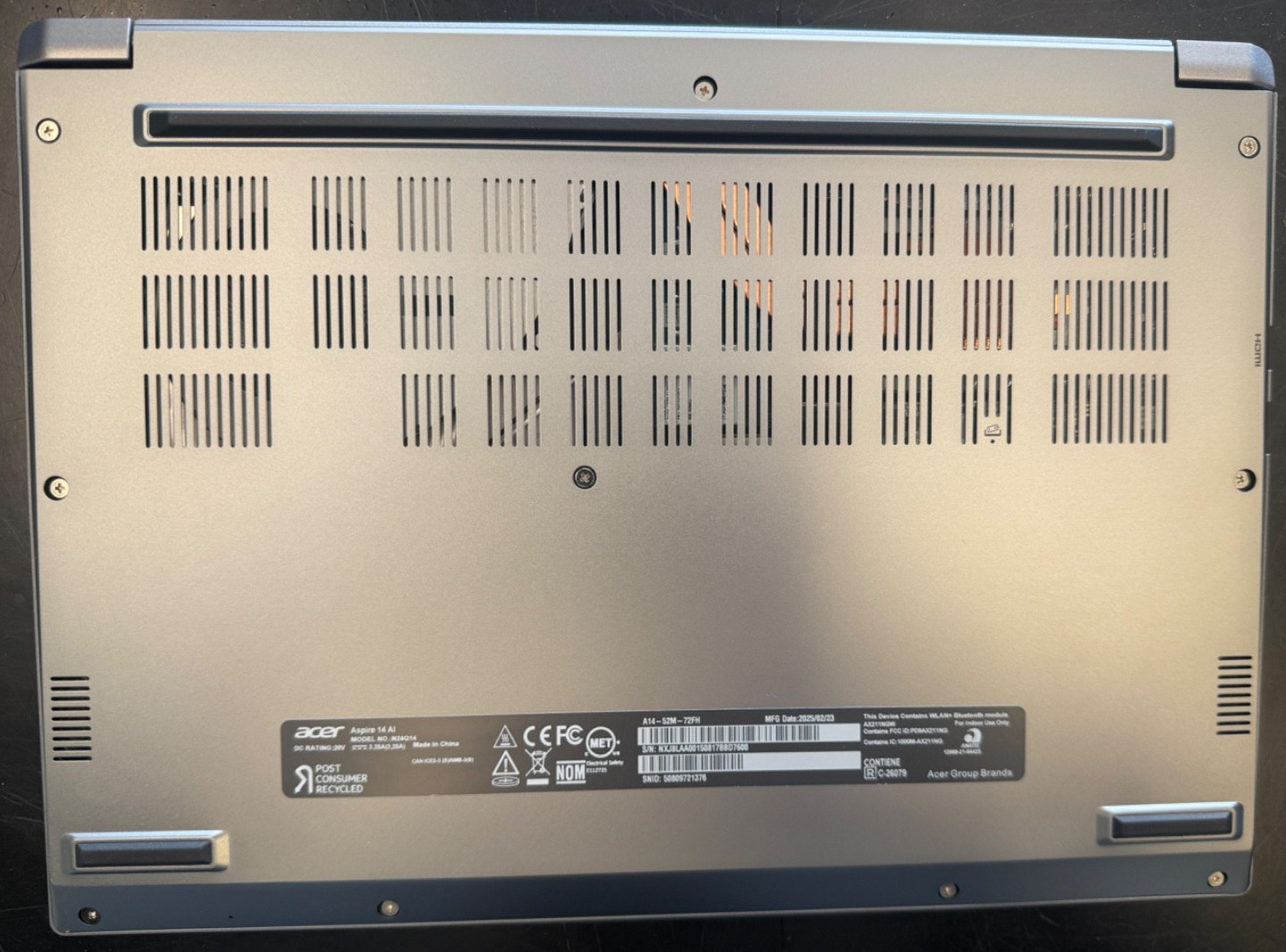 Acer Aspire 14 AI Laptop 14″ WUXGA IPS Intel Core Ultra 7 16GB RAM 1TB SSD