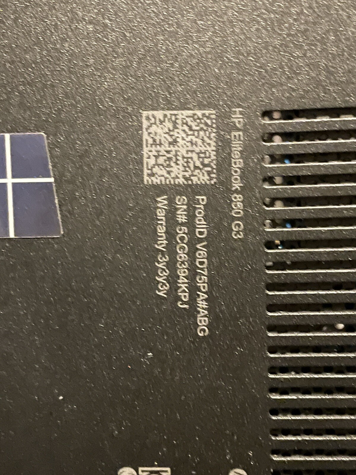 HP EliteBook 850 G3 I7-6600U 8GB 256GB SSD WEBCAM WIFI BT HDMI USB-C 15.6″ W10