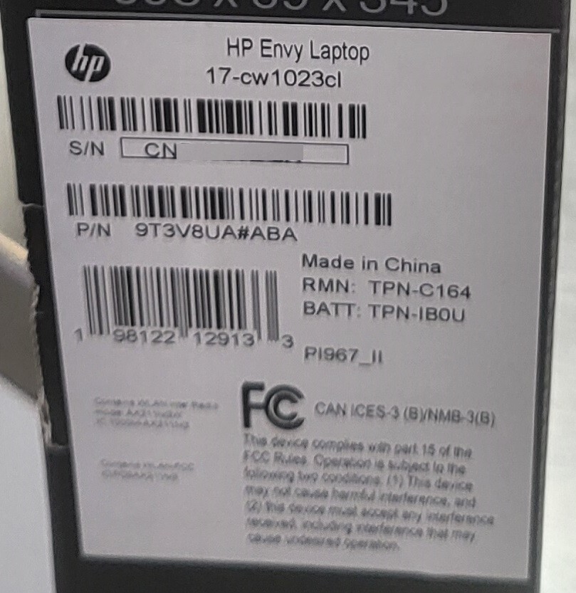 HP Envy 17.3″ Laptop Intel Ultra 7- GeForce RTX 3050 -17-cw1023cl – 32GB – NEW