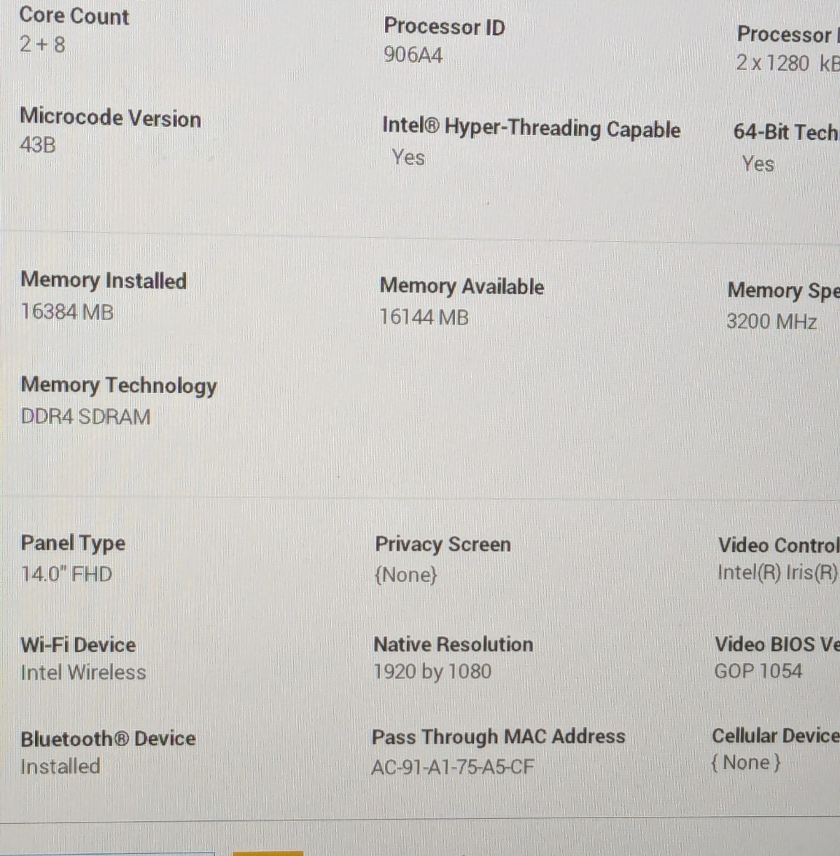 Dell Latitude 7430 14″ Intel i5-1245U 1.60GHz 16GB 256GB NVMe W11H 1JVCWT3