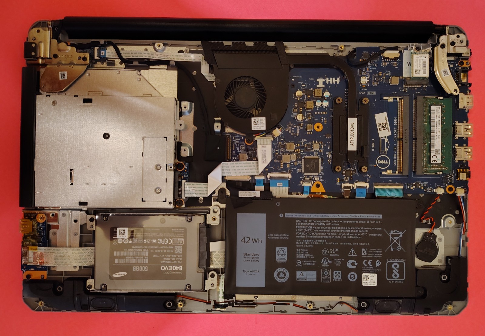 DELL 17.3″ FHD Laptop DVD-RW 500GB SSD 8GB RAM Intel i5-7200U New Battery Win 11